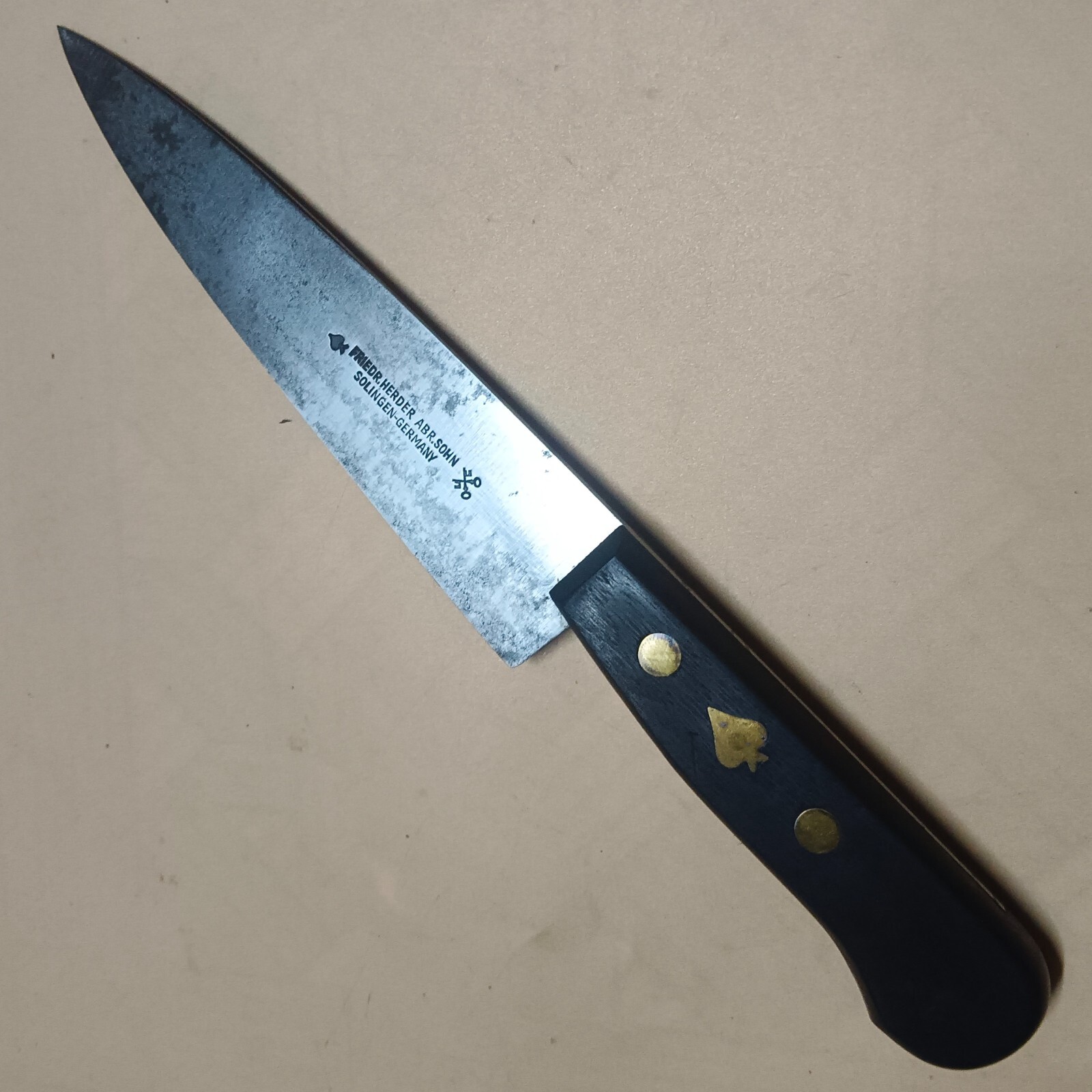 Vintage Friedr.Herder ABR.SOHN Kitchen knife Solingen-Germany 160mm
