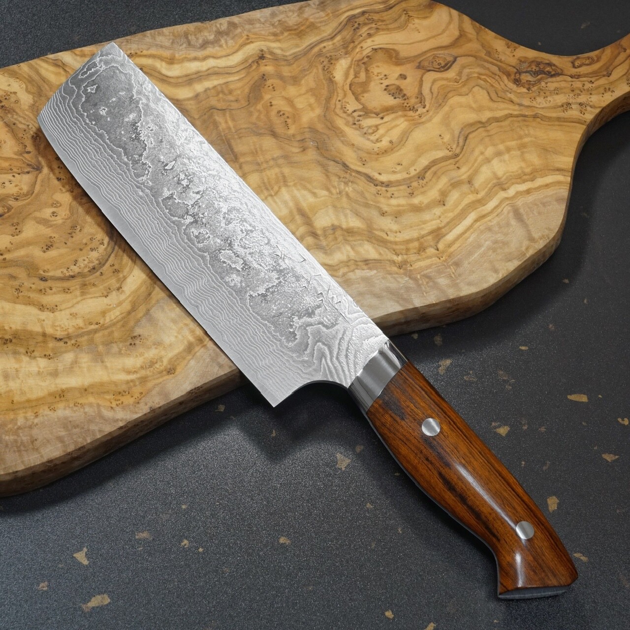 Japanese Katayama Super Gold 2 SG2 Damascus Nakiri Knife Ironwood Japan Kitchen