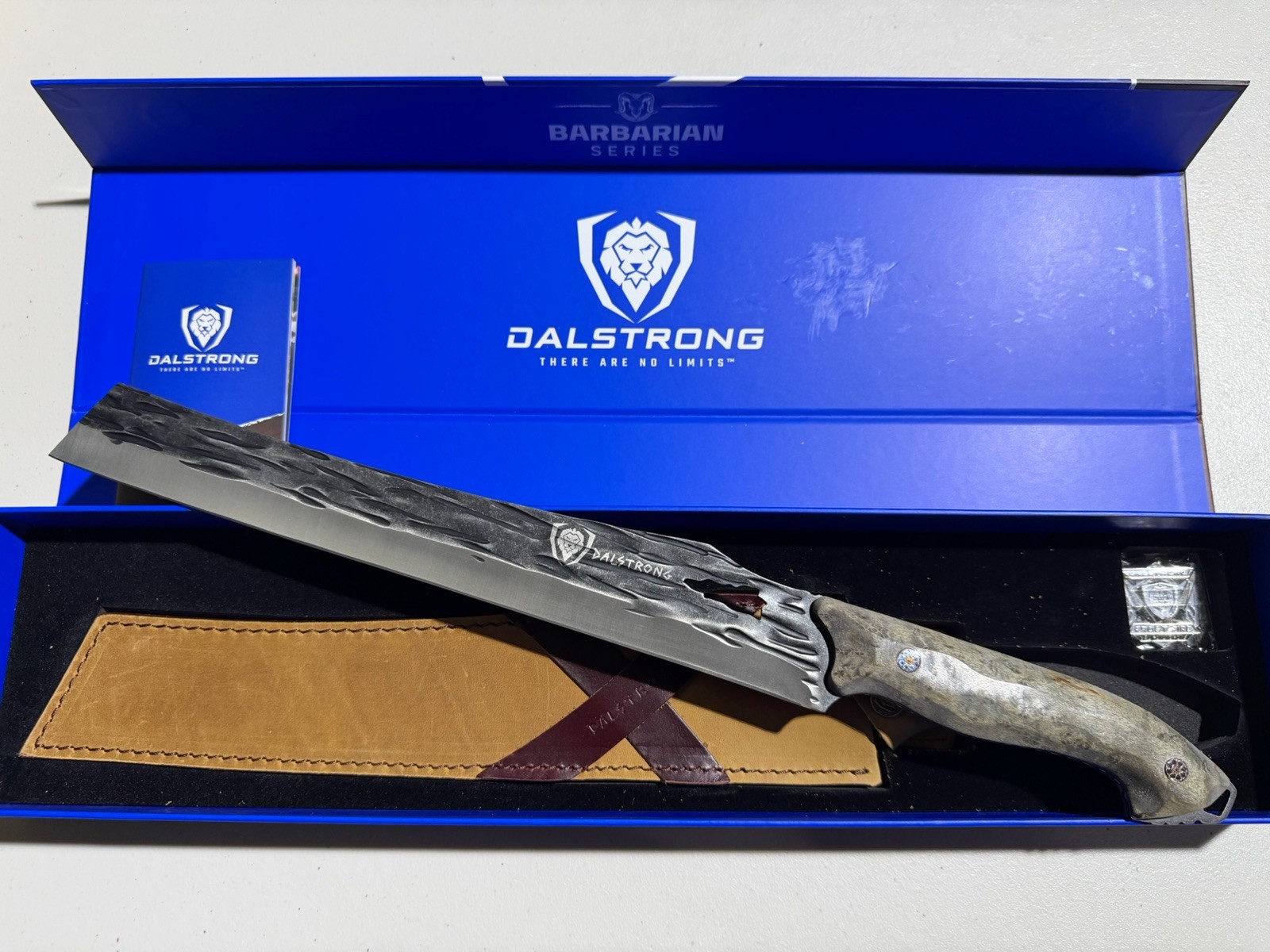Dalstrong Barbarian Series 12 Slicing Carving Knife Swedish Steel Box Sheath