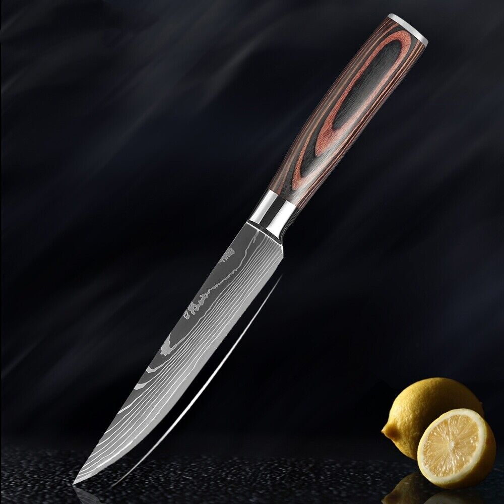 1/2/3PCS Kitchen Knife Cleaver Chef Damascus Sharp Steak knife Knives w/Gift Box