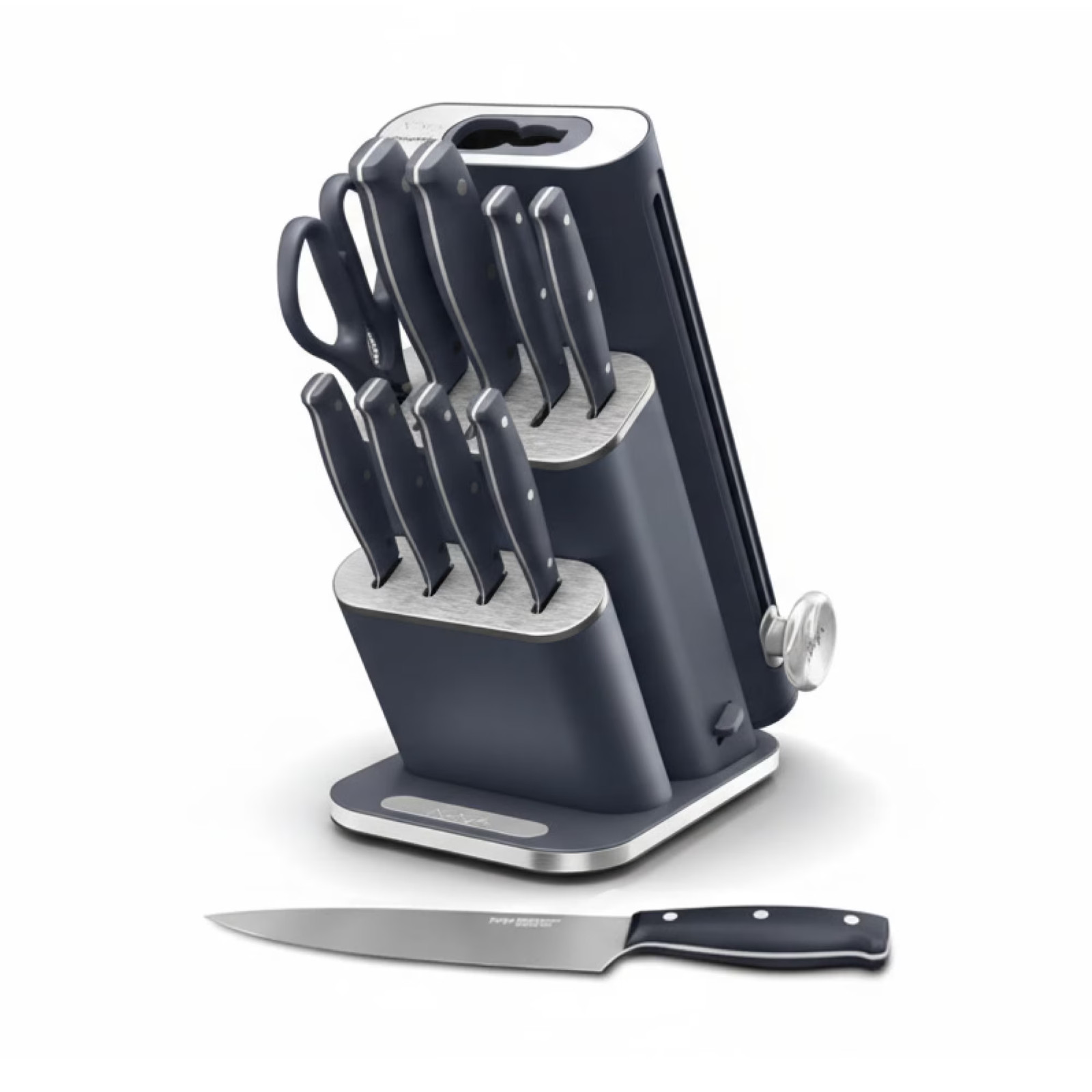 Ninja NeverDull Razor-Sharp 11-Piece Knife System with Removable Sharpener, Lase