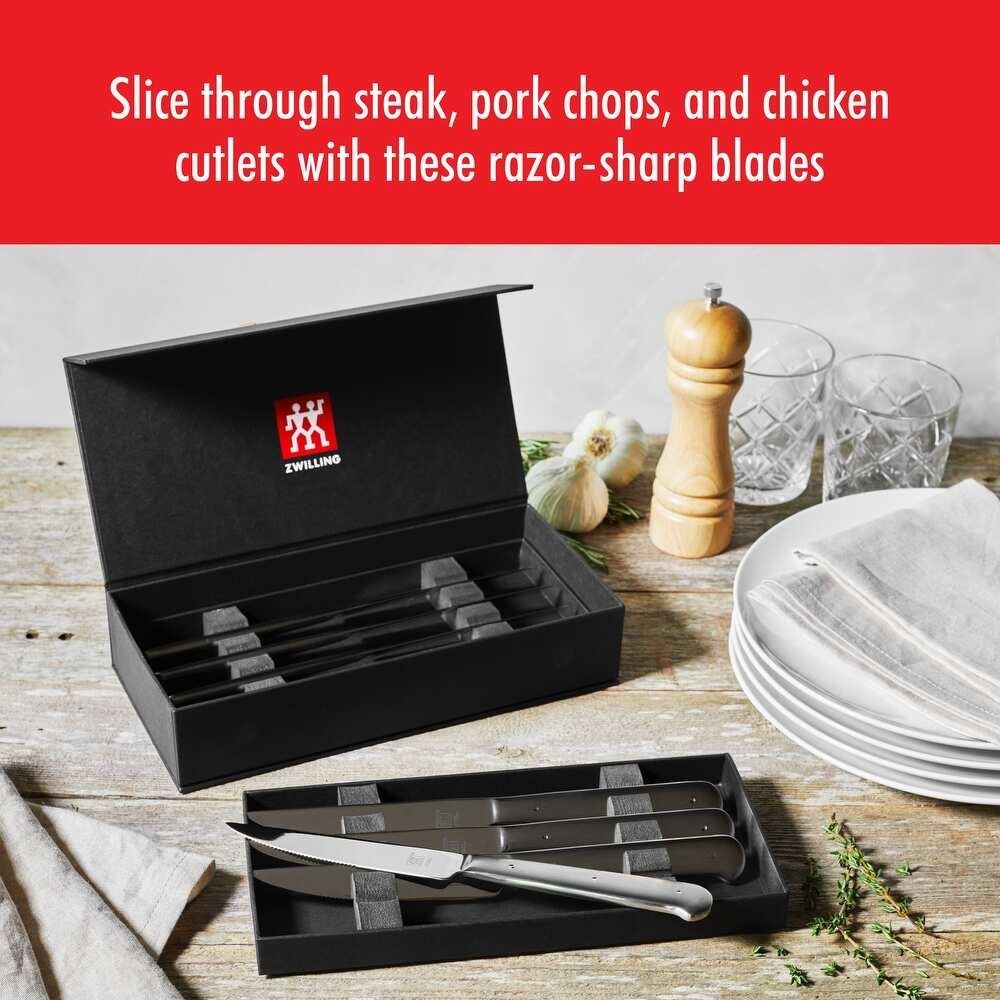 ZWILLING Porterhouse Razor-Sharp Steak Knife Set of 8 with Presentation Case