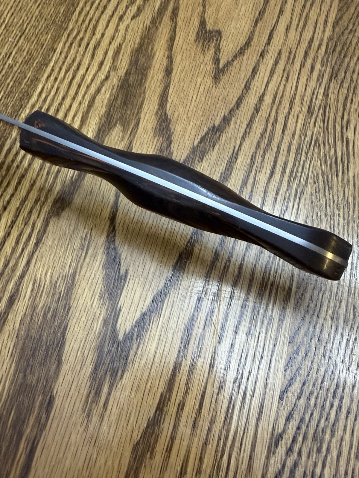 Vintage Cutco 1724 Bread Knife Brown Swirl Handle (Pat. No. 2147079)