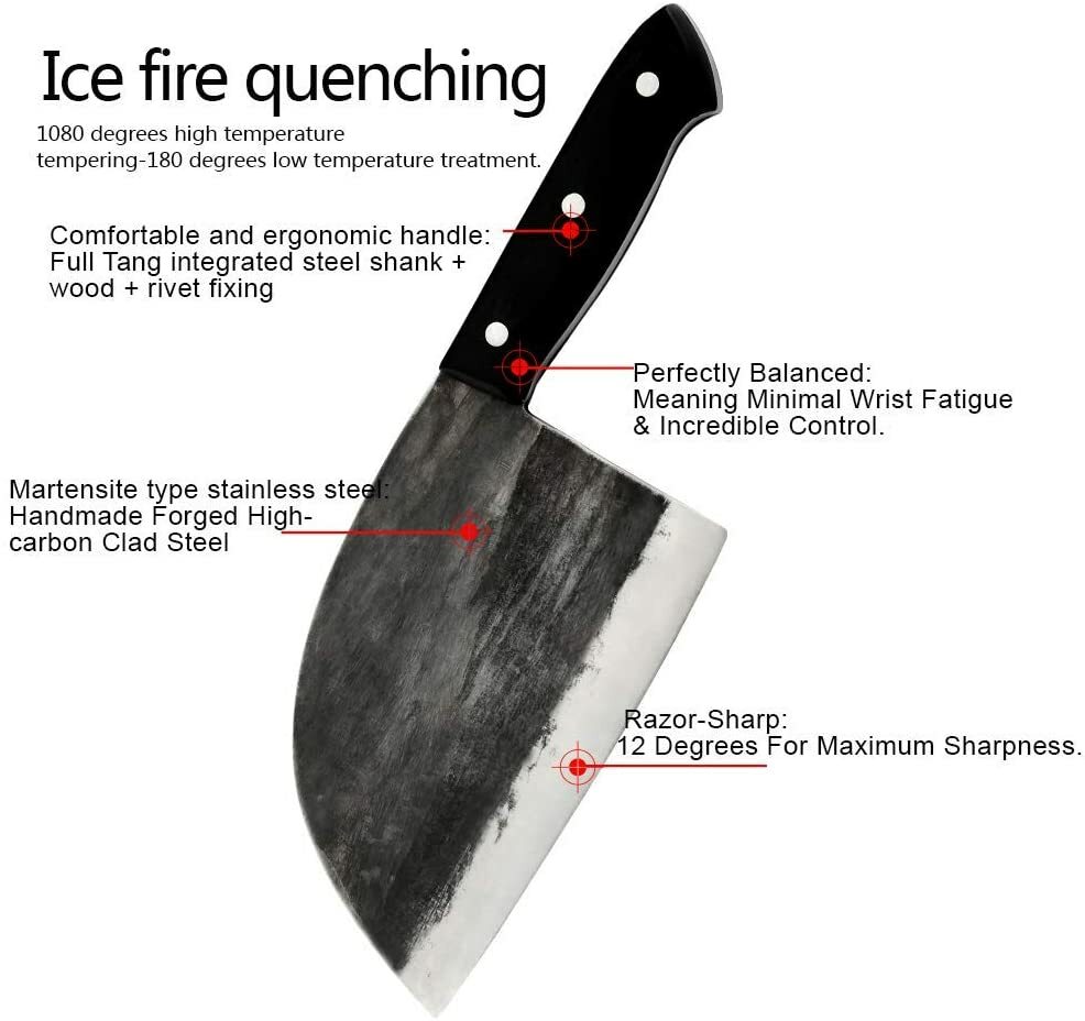 Kitchen Chef Knife Forged Serbian Cleaver Butcher Boning Knives Handmade Blade