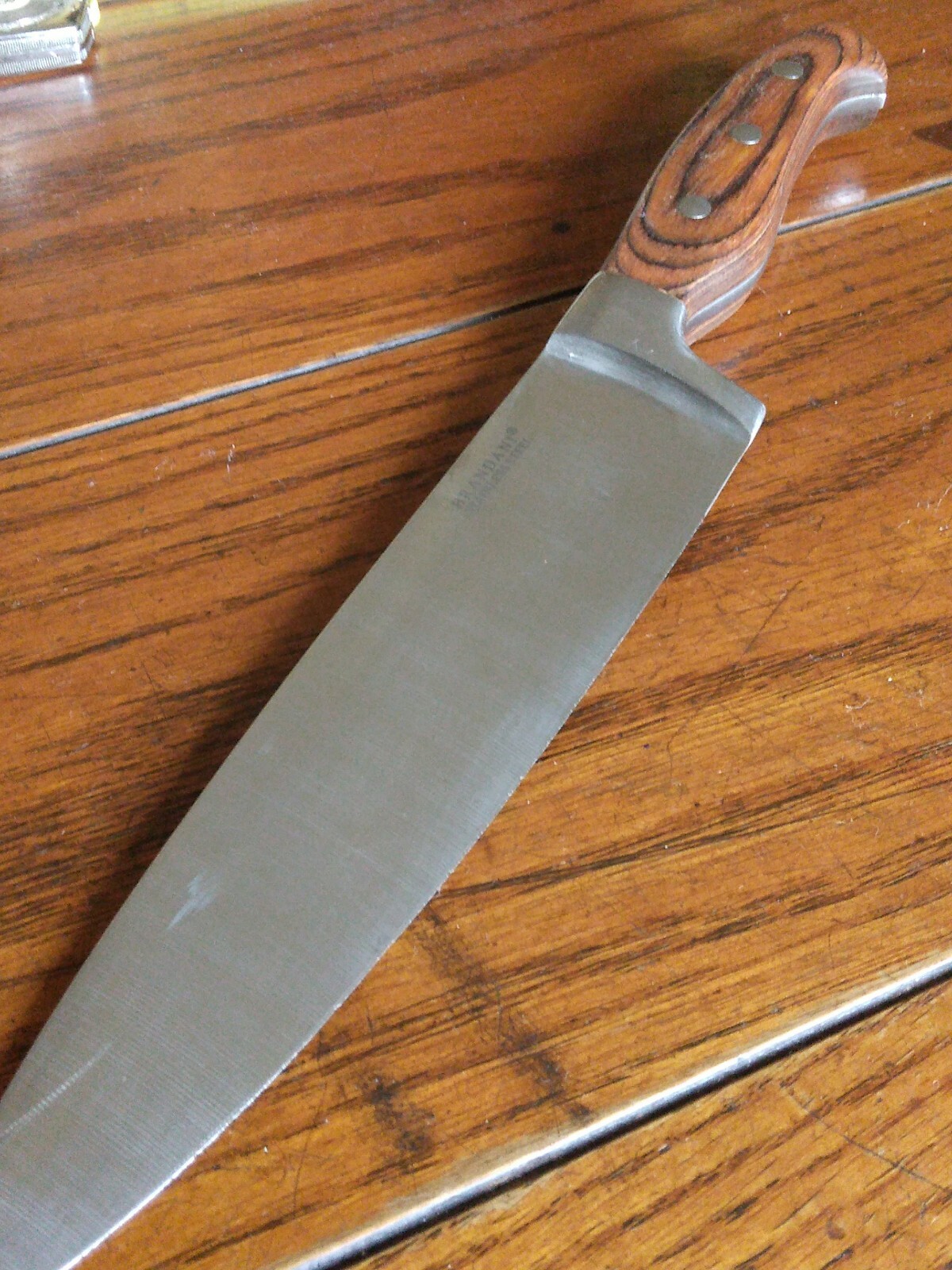 Brandani 8 Inch 3 Rivit Wood Handled Chefs Knife italy