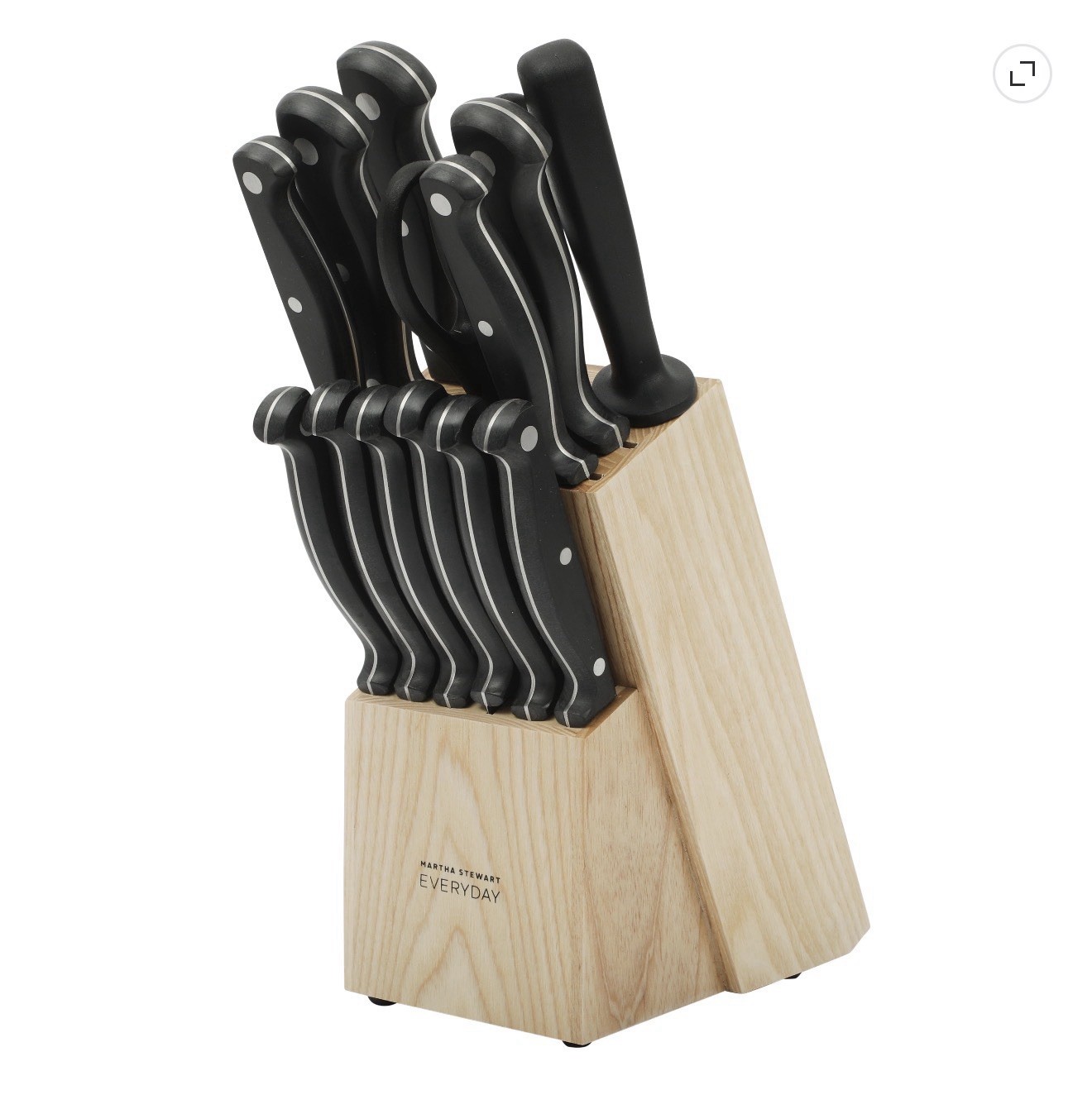 Martha Stewart Everyday Keswick 14-piece Stainless Steel Kitchen Knife Set black