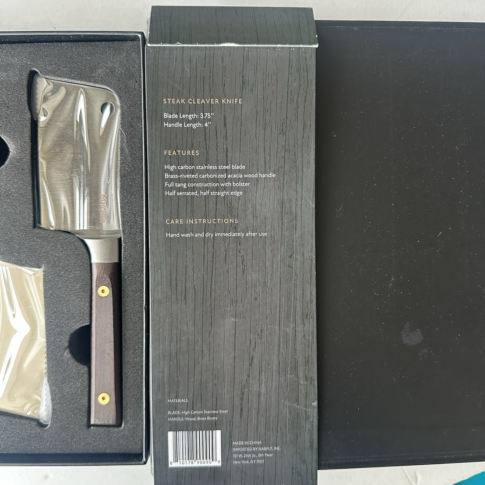NEW Marcellin Steak Cleaver Knifes Set Of 4 High Carbon Stainless Steel Blades