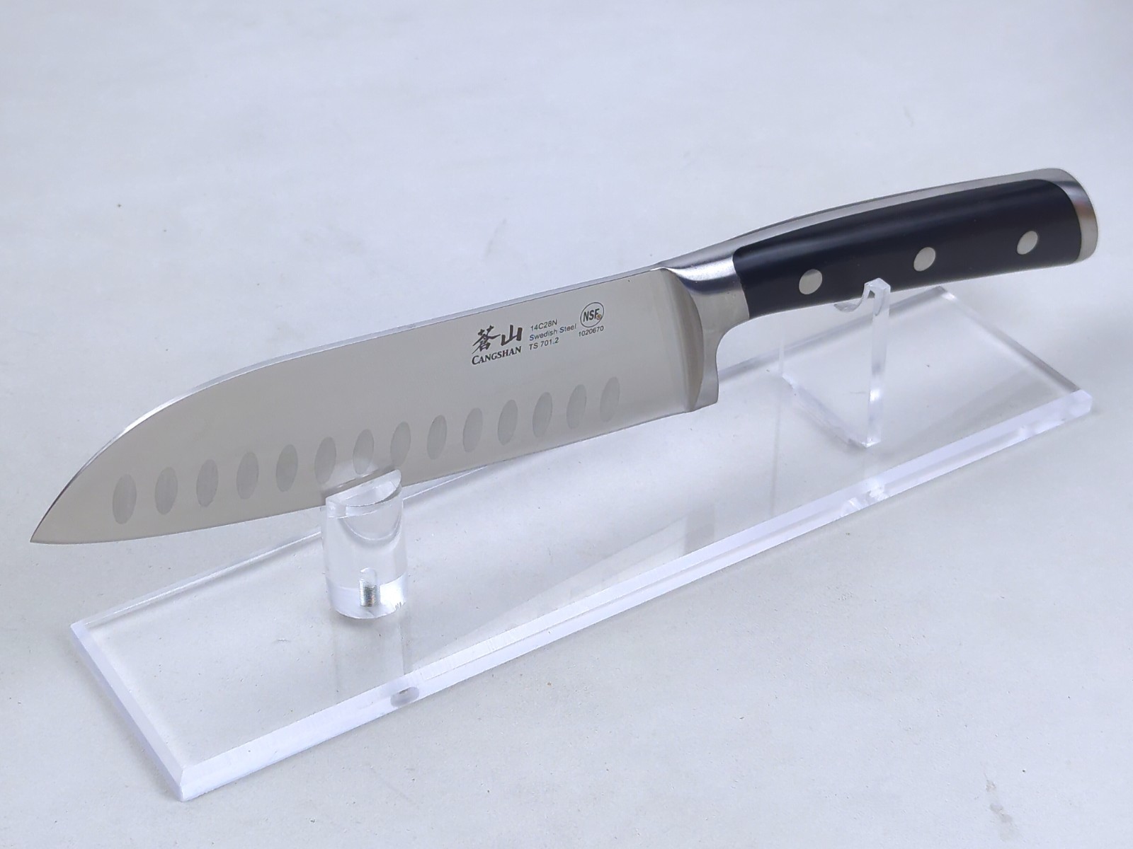 CANGSHAN TS Series 7″ SANTOKU Knife, Forged 14C28N SWEDISH Steel, #1020670