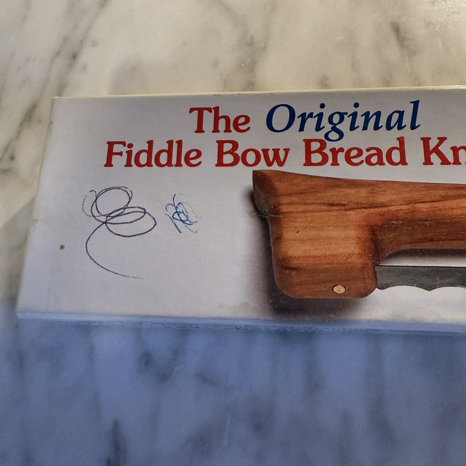 Mountain Woods The Original Fiddle Bow Bread Knife Cherry Wood Right Hand W/ Box