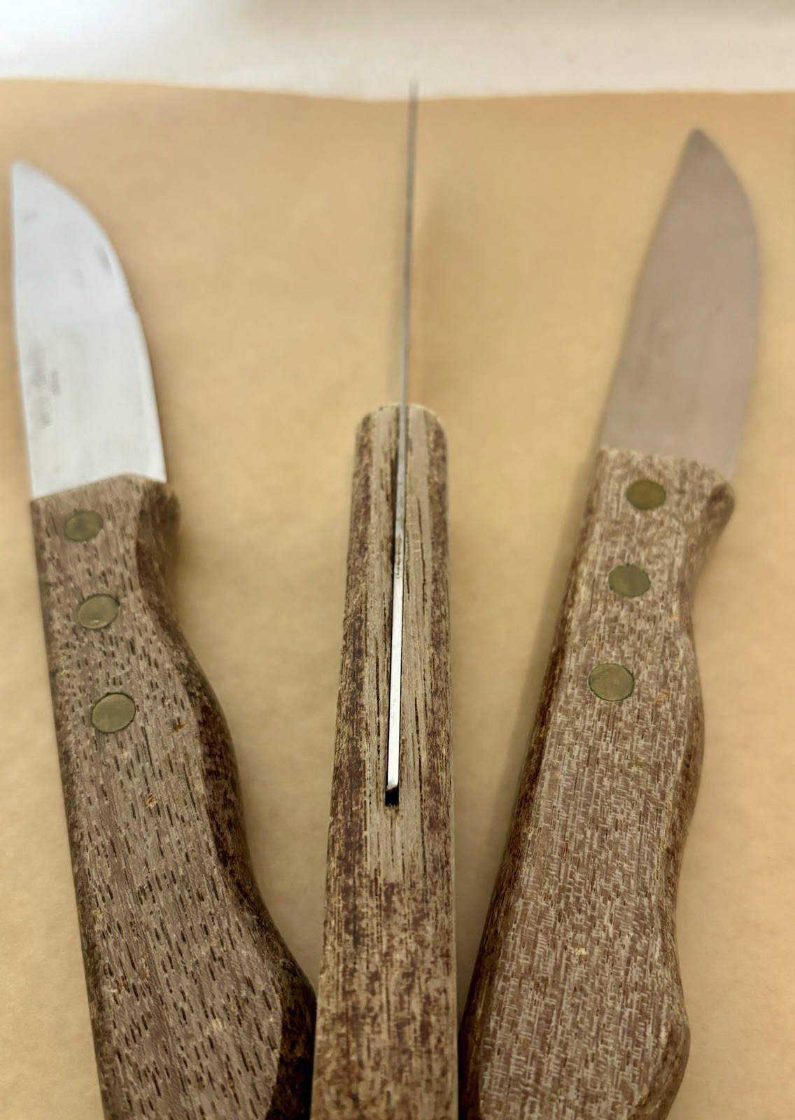 Set of 6 Walco Stainless Steel Steak Knives, Used