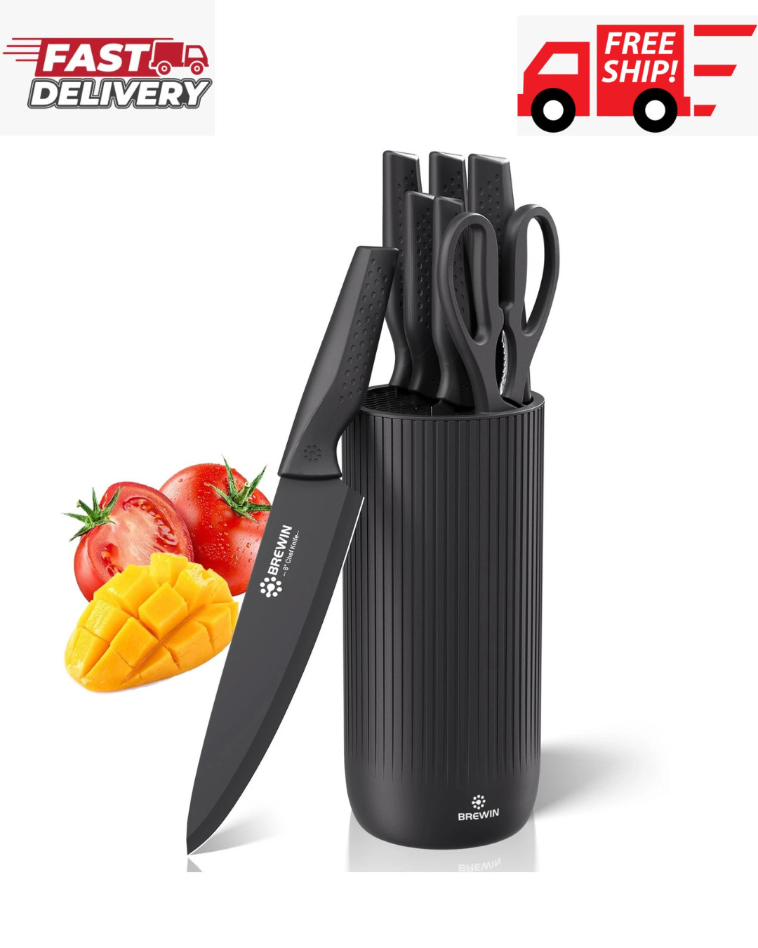 Knife Set, Kitchen Knife Set, Knives Set for Kitchen, Universal Knife Block, …