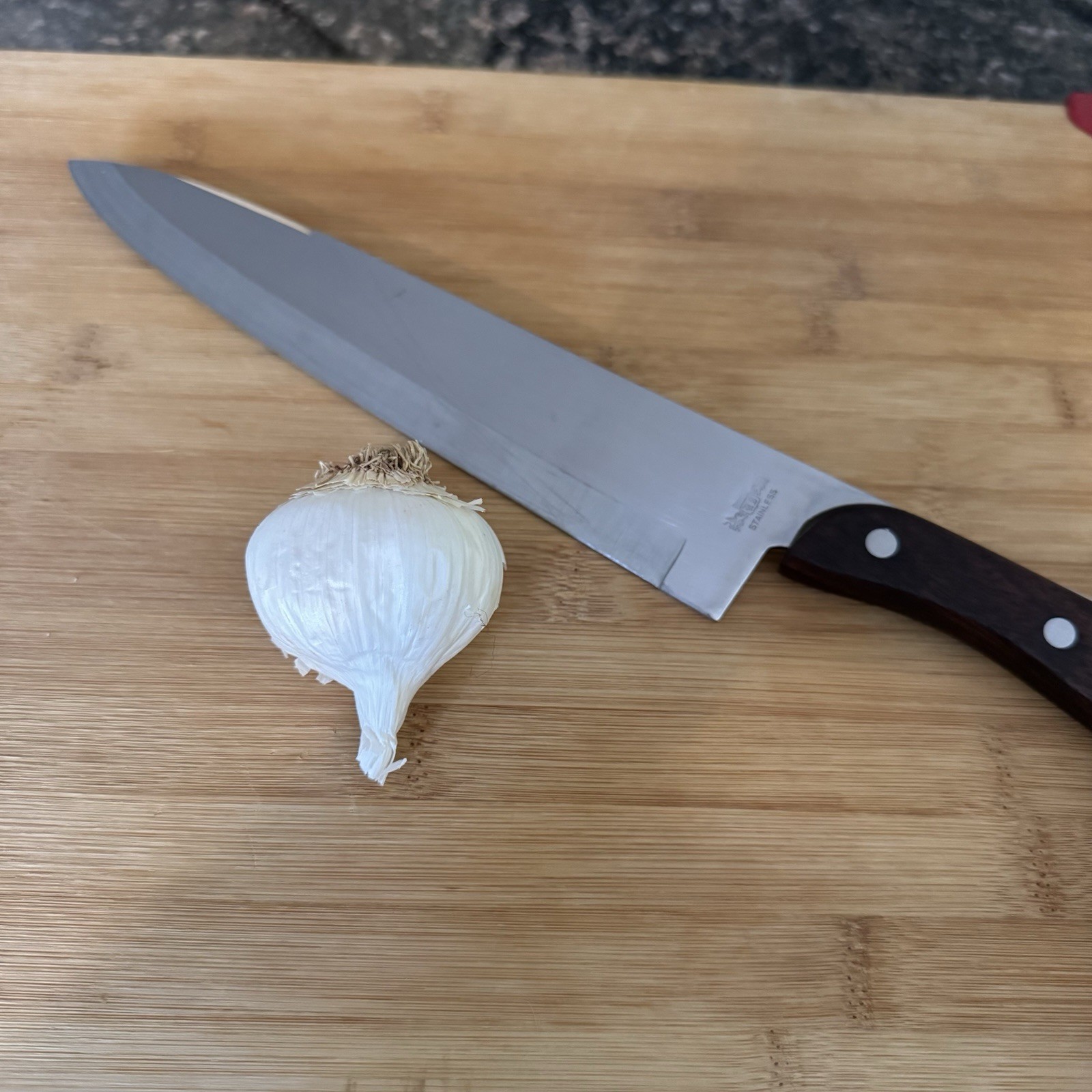 Vintage Regent Sherwood Chef’s Knife 9” Stainless Steel Blade Wood Handle