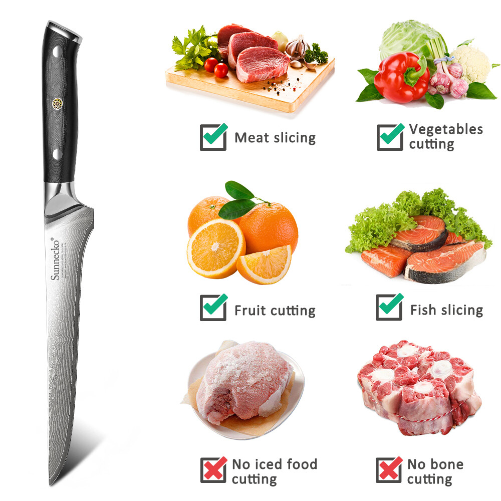 6 Inch Boning Fillet Knife VG10 Damascus Steel Japanese Chef’s Cutting Knife