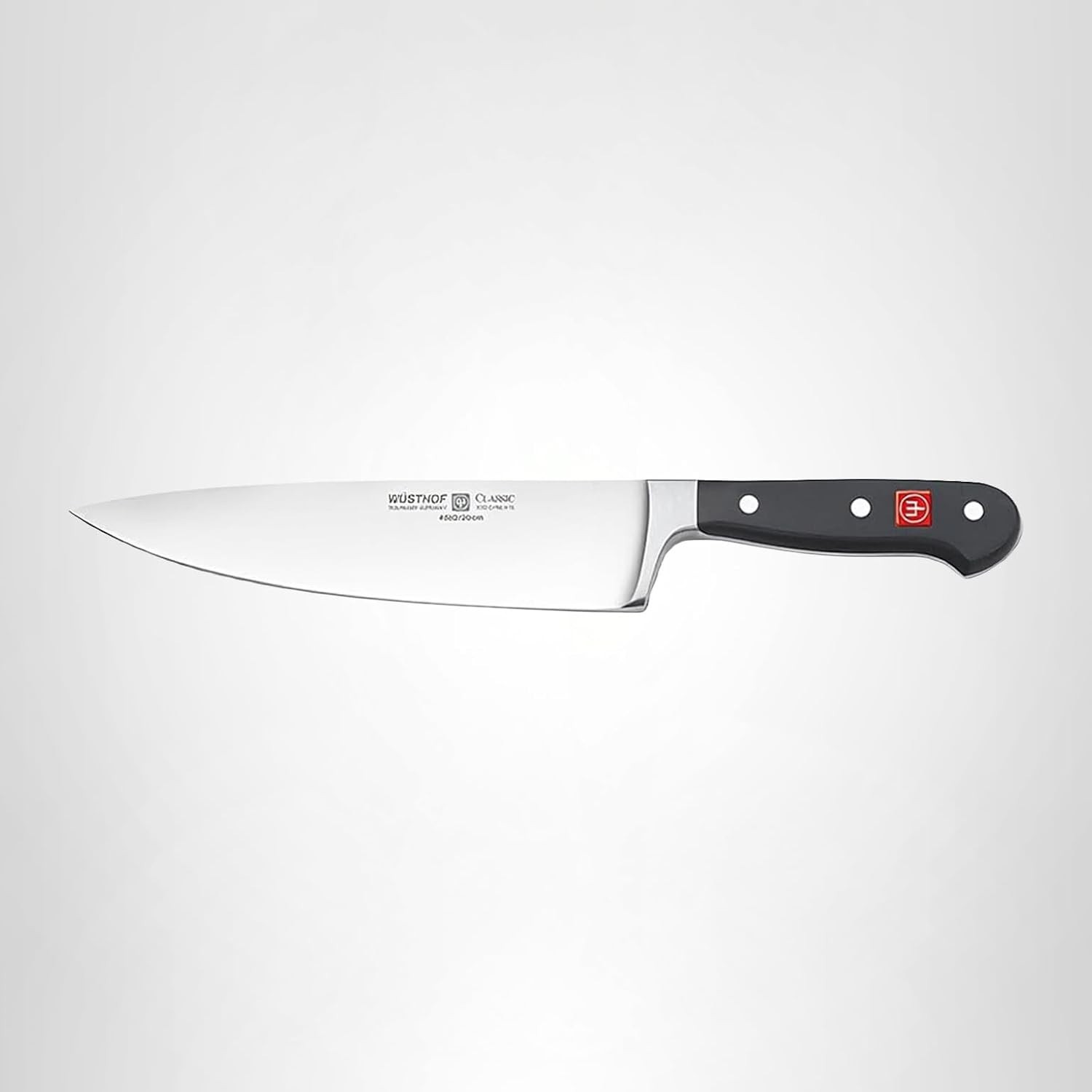 Chef Knife 8 Inch Stainless Steel Kitchen Utility Cutlery Black Handle