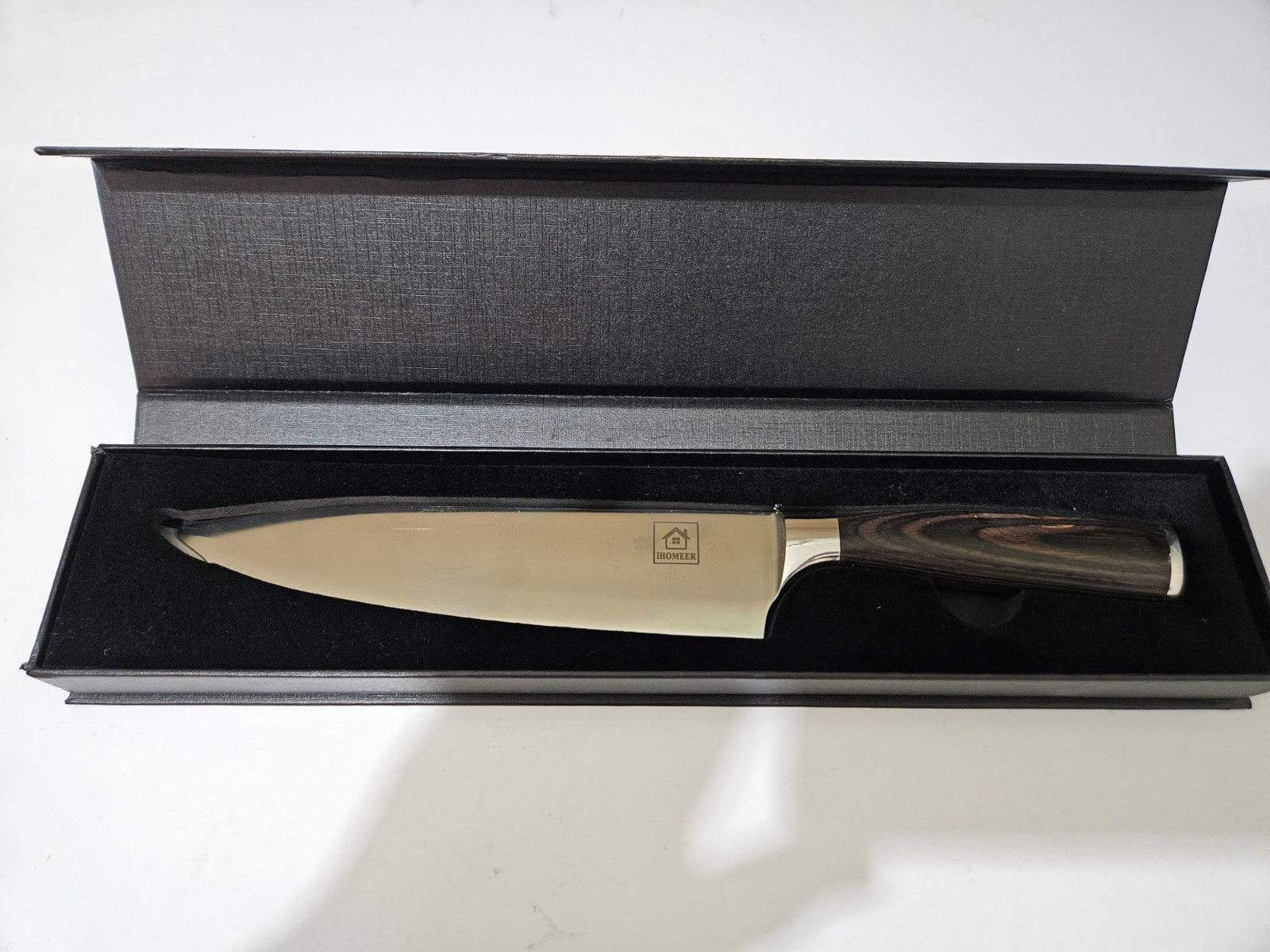 iHOMEER 8 Inch High Polished Stainless Steel Blade Chef Knife 13 in Overall