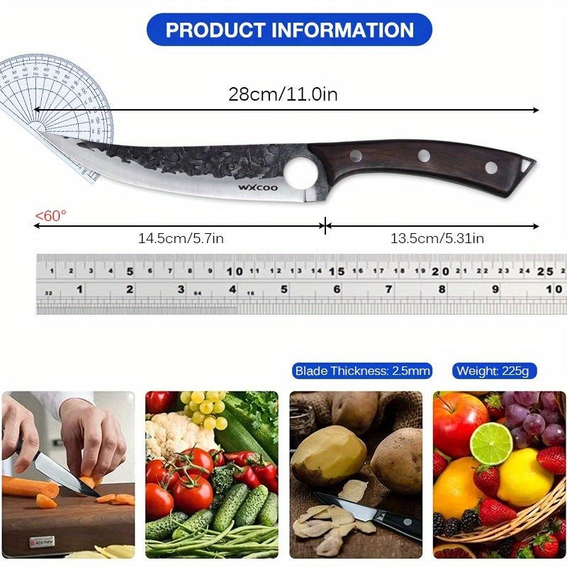 12PCS High Carbon Steel Kitchen Knife Set Professional Chef Utility Knives