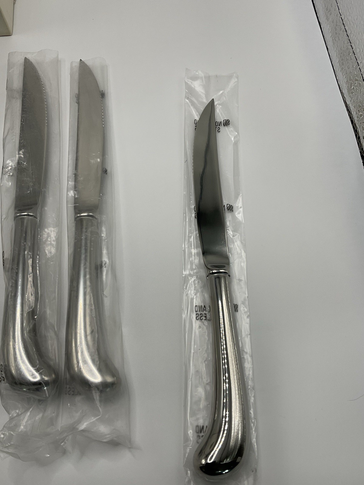 Vtg Oneida Northland Stainless Pistol Handle Steak Knives Set of 8 New In Box