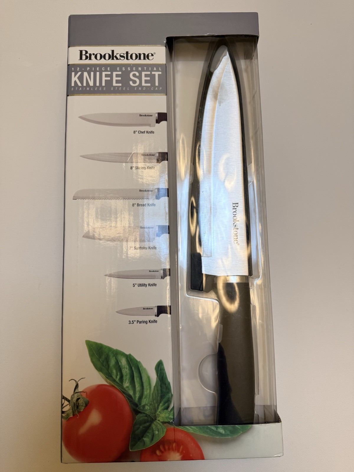 Brookstone (12-Piece) Stainless Steel Knife Set. New
