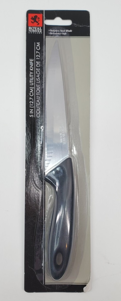 Set of 3 Royal Norfolk Cutlery 5″ Utility Knife, Stainless Steel Blade