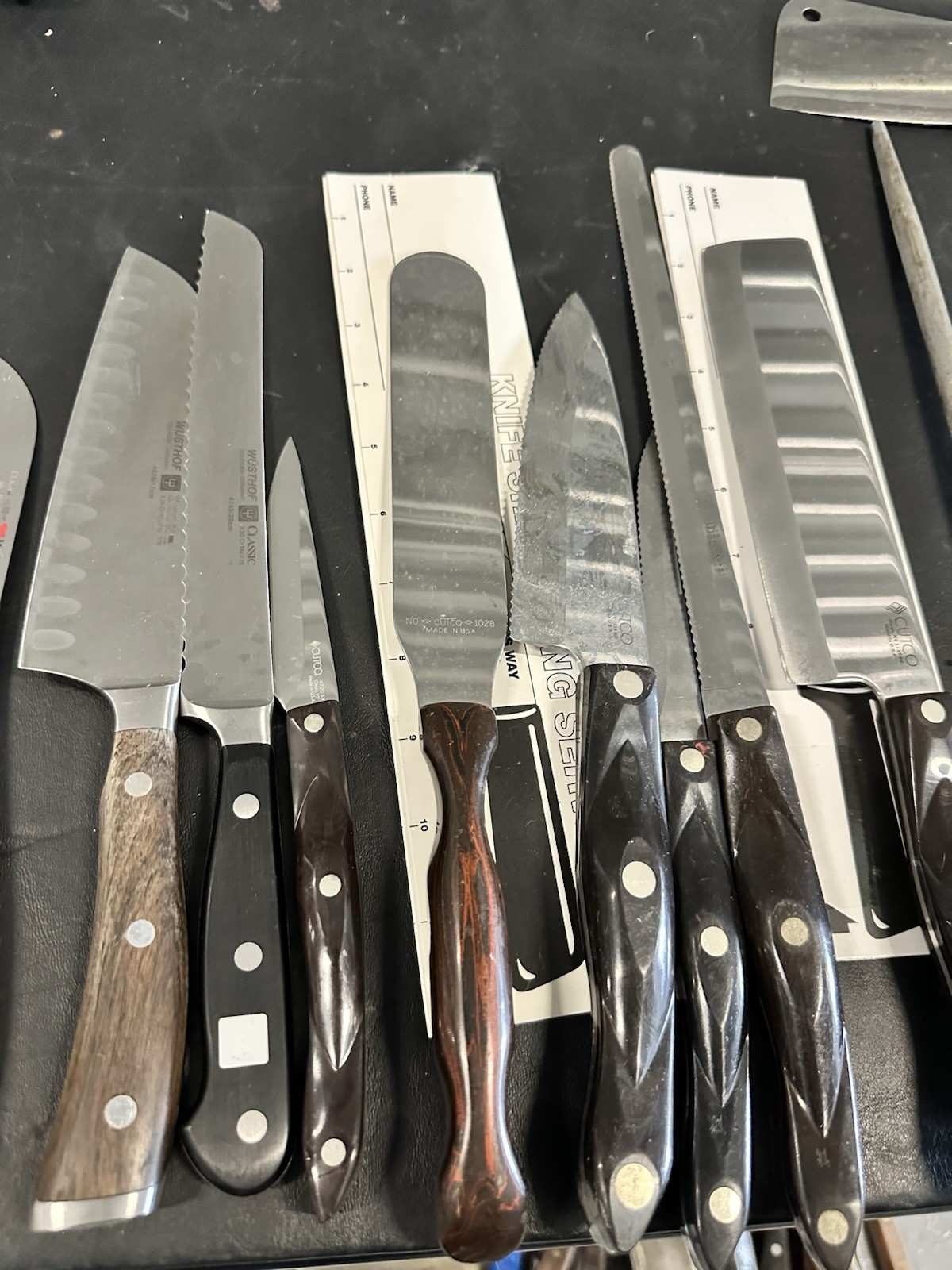 Chef, Butcher, Kitchen Knives Lot- Wusthof, J.A. Henckels, Cutco, Sabatier, Etc