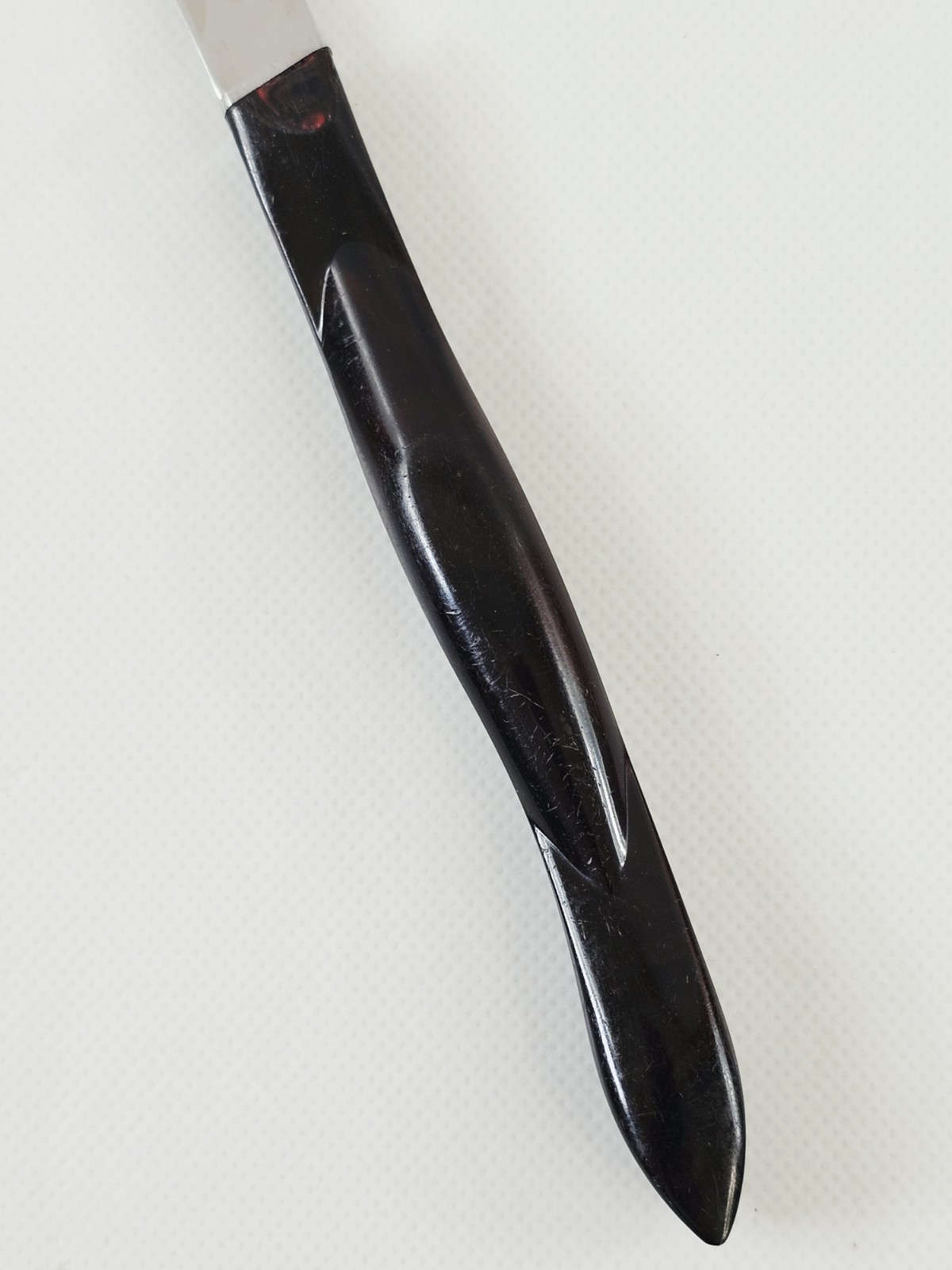 Cutco 1758 / 1759 USA Made Brown Swirl Steak Table Knife 3.5″ Chrome MCM Accent