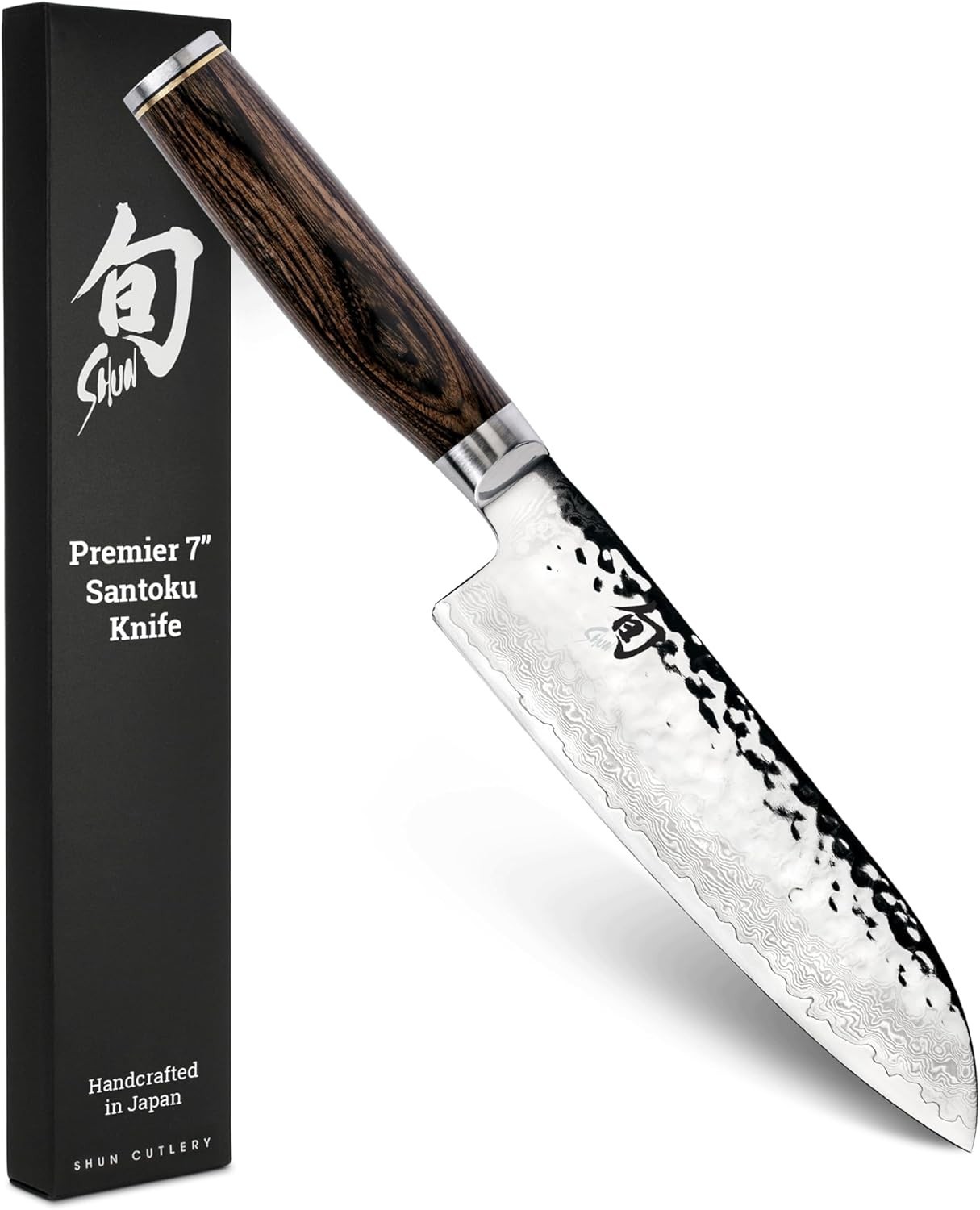 Shun Premier 7″ Santoku Knife – TDM0702 – Walnut, Contoured Pakkawood Handles