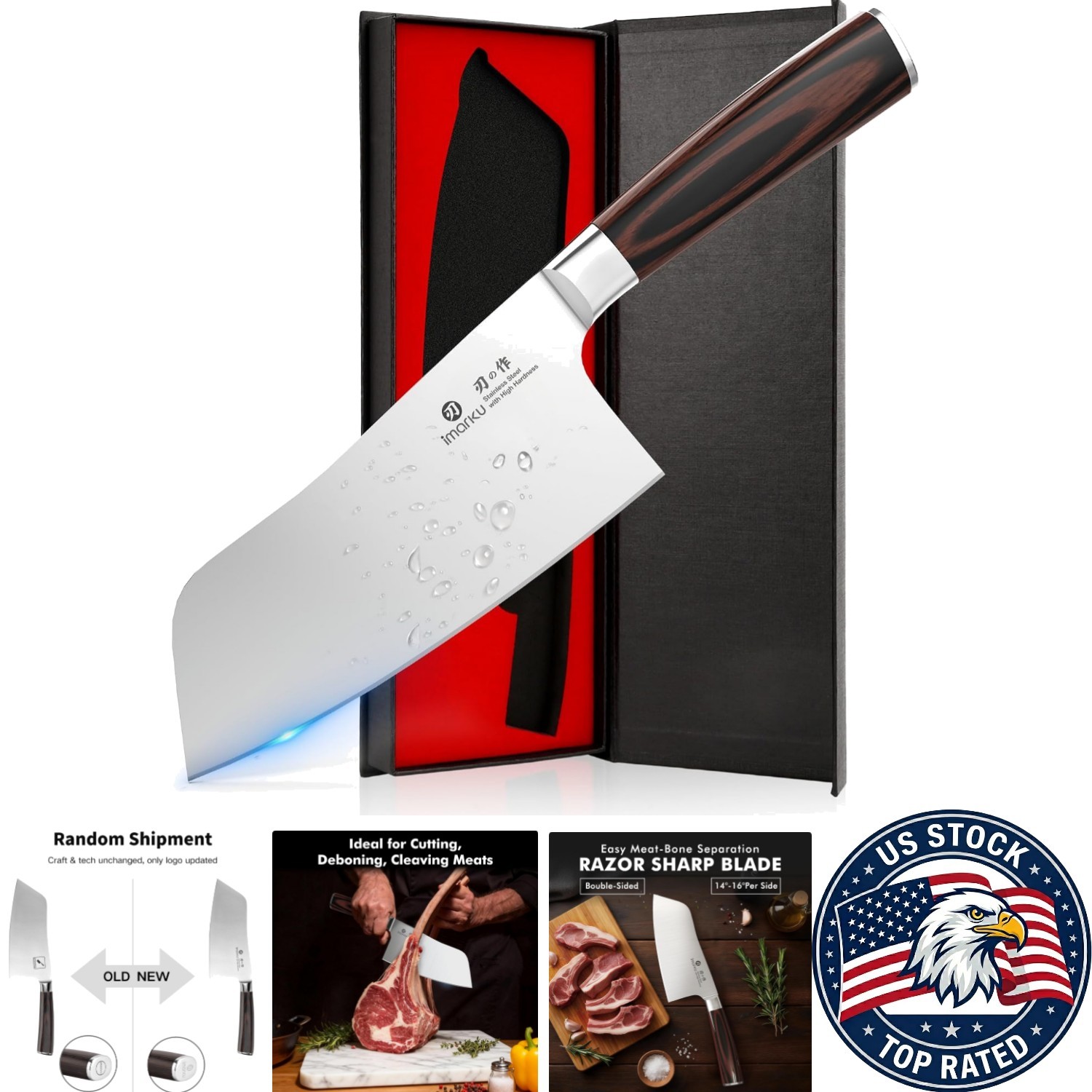 Ultra Sharp 7 Inch Butcher Knife – Japanese Steel & Comfortable Pakkawood Handle