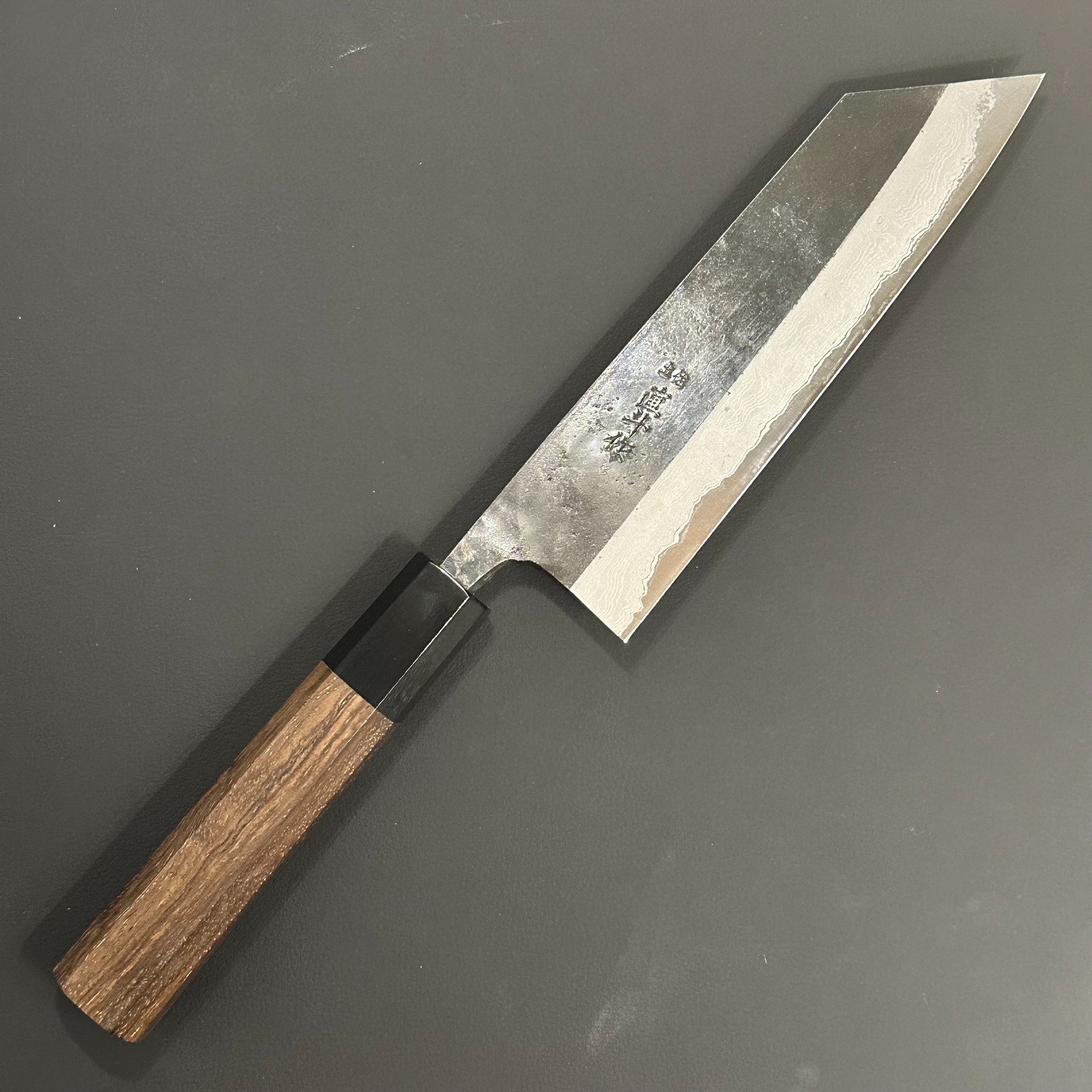 Kurouchi Damascus Bunka 165mm Blue#2 High Carbon Steel
