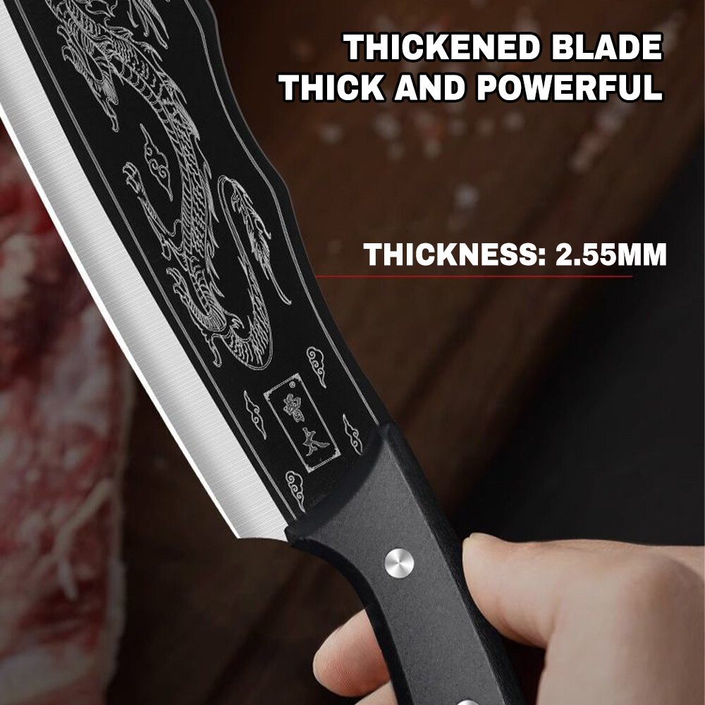 8in Meat Cleaver Viking Butcher knife Sharp Heavy Duty Bone Chopper with Sheath