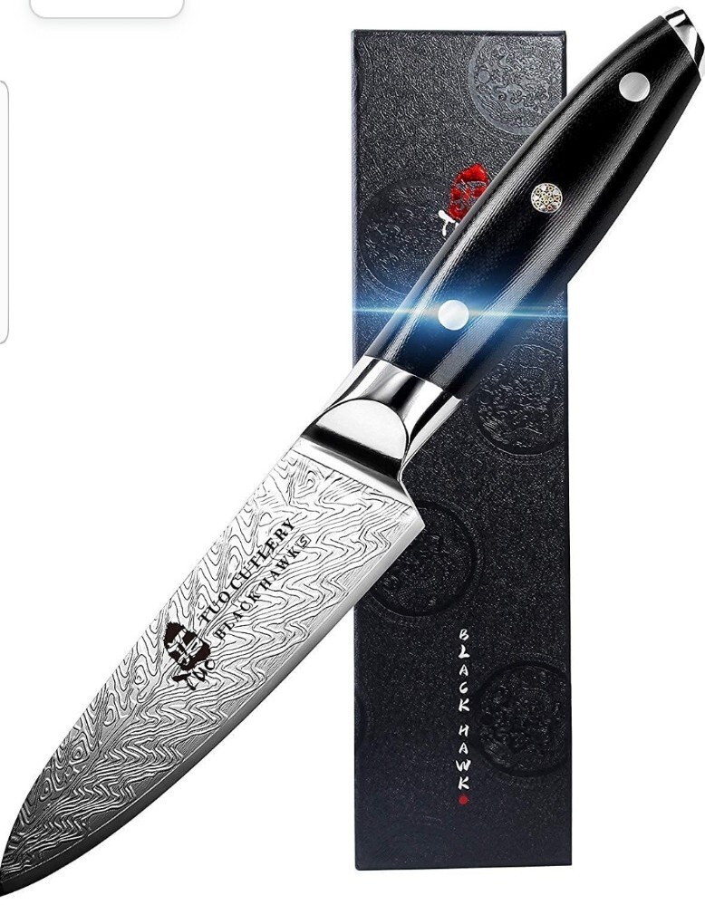TUO Paring Knife 3.5 inch Peeling Knife Tang Pakkawood Handle German HC Steel