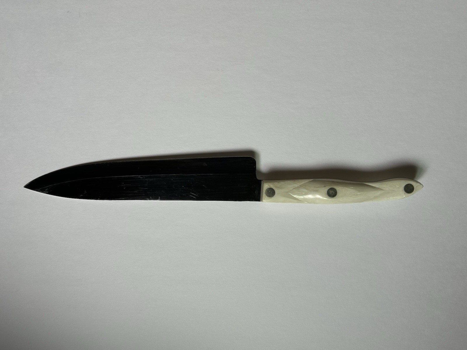 Cutco French Chef Knife #1725 with Pearl White Handle 1990 Vintage 9.25” Blade