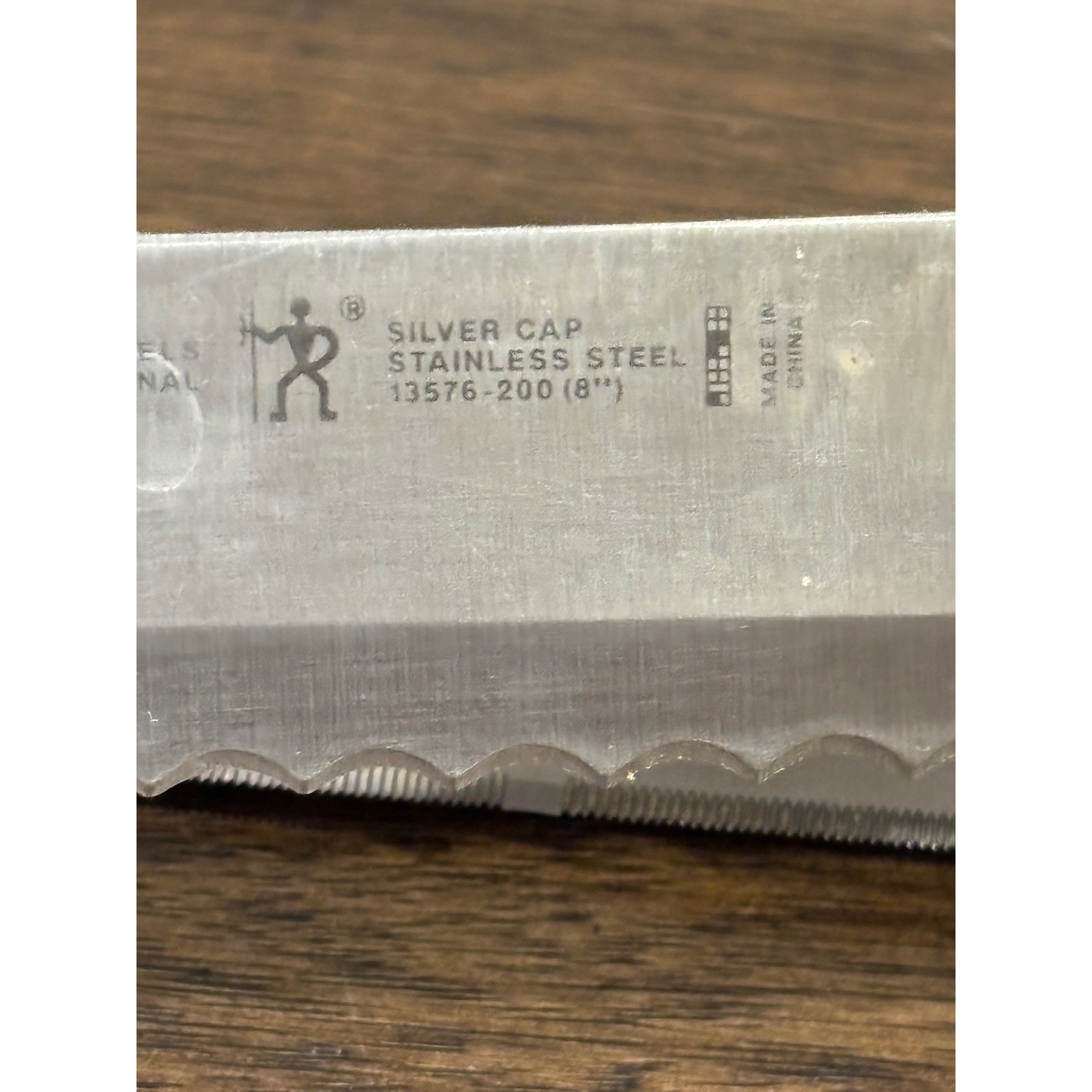 JA Henckels International Silver Cap 3pc Knife Set Santoku Bread Chef Stainless