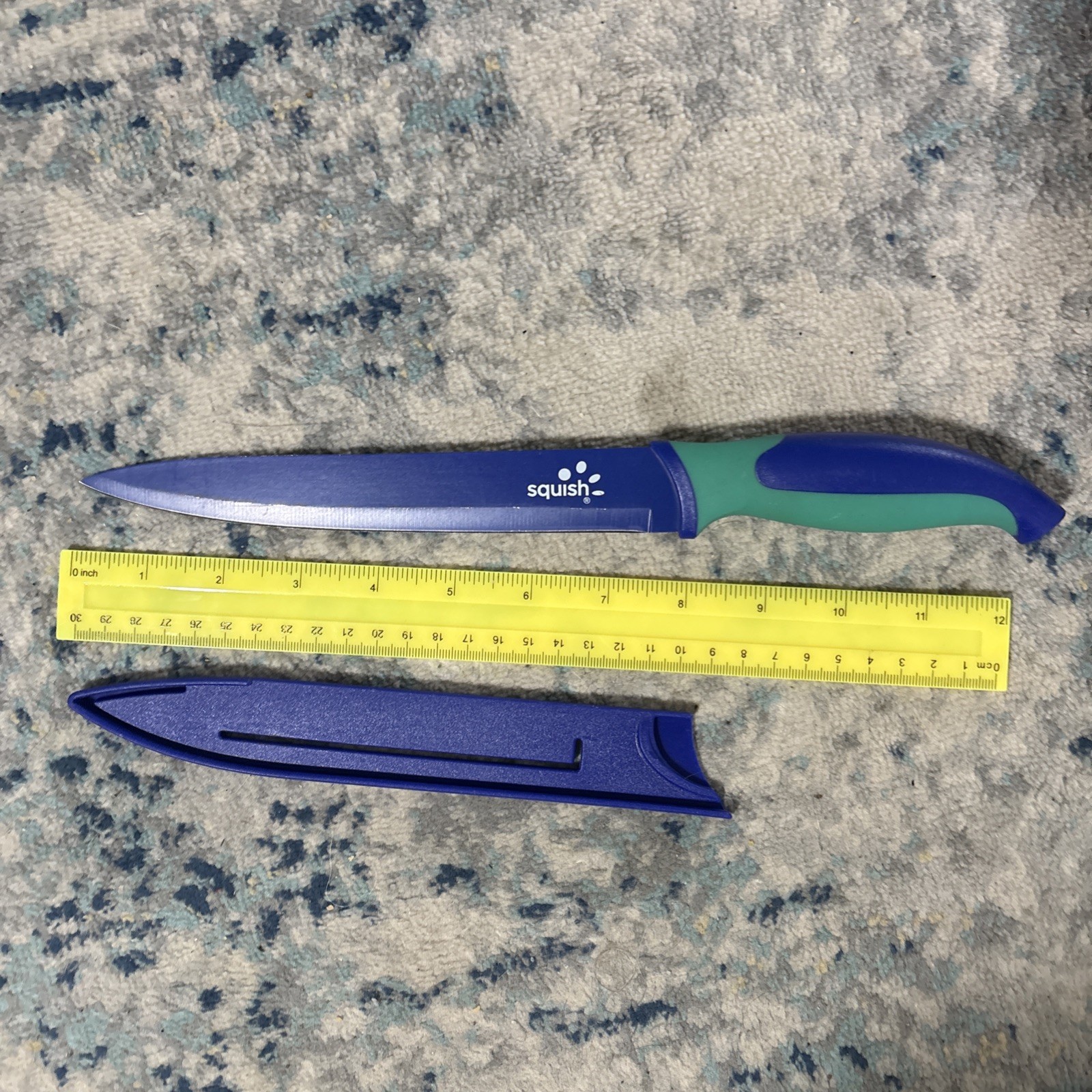 Squish Knife Blue & Teal Protective Blade Cover Kitchen Fishing Great Knife