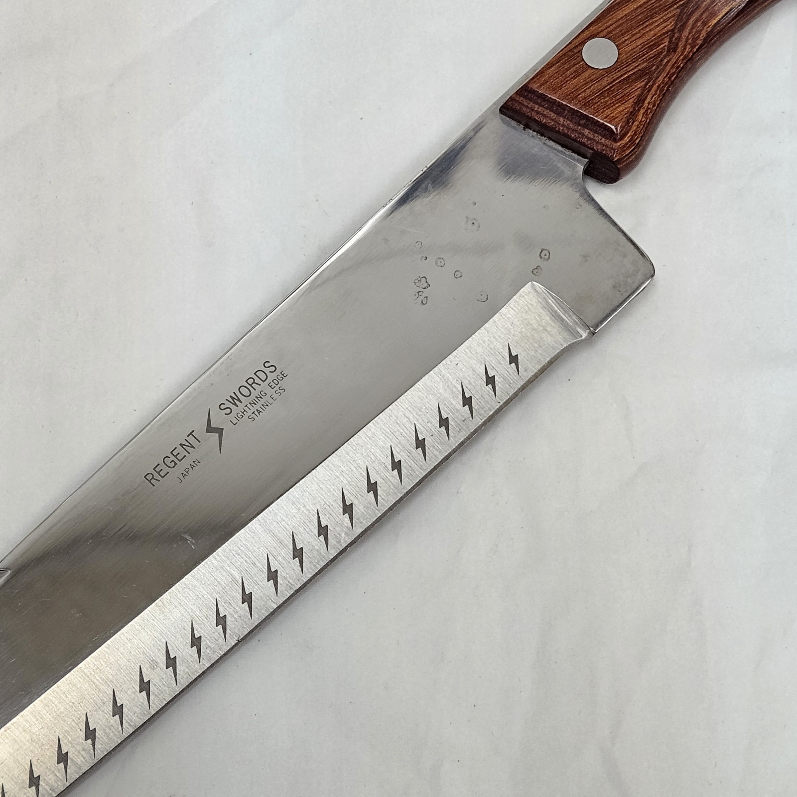 Regent Swords Slicing Knife Lightning Edge Stainless 9″ Blade Japan Wood Handle