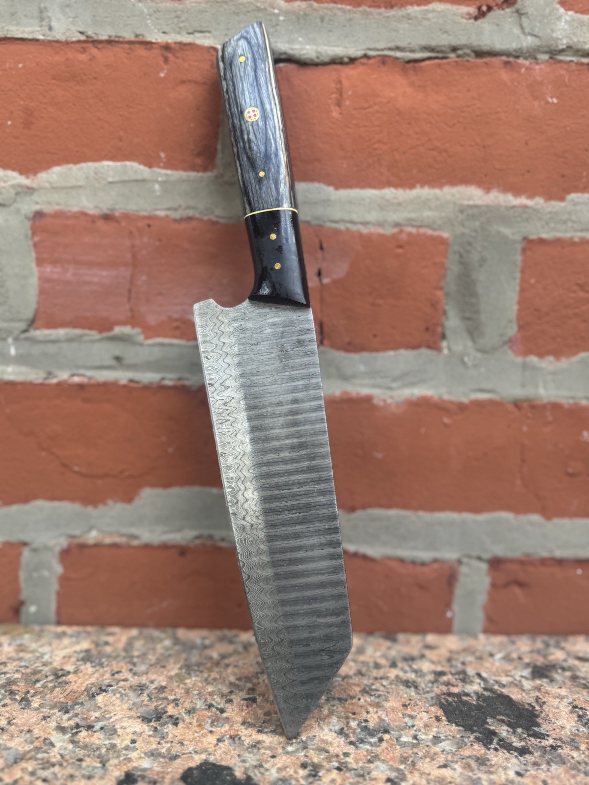 Custom Damascus Steel Fixed Blade Knife chopping Chef knife