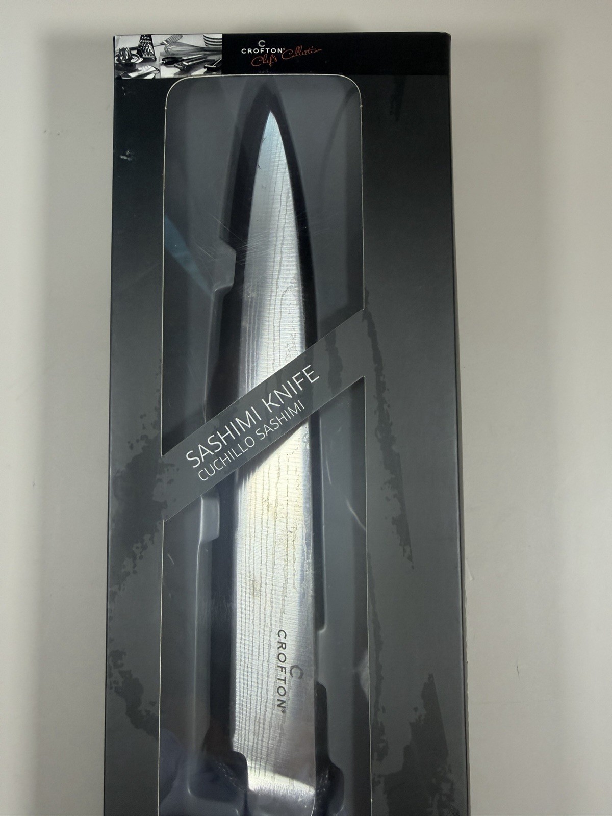 Crofton Chef’s Collection 8 in Sashimi Knife Straight Edge Stainless w/Sheath