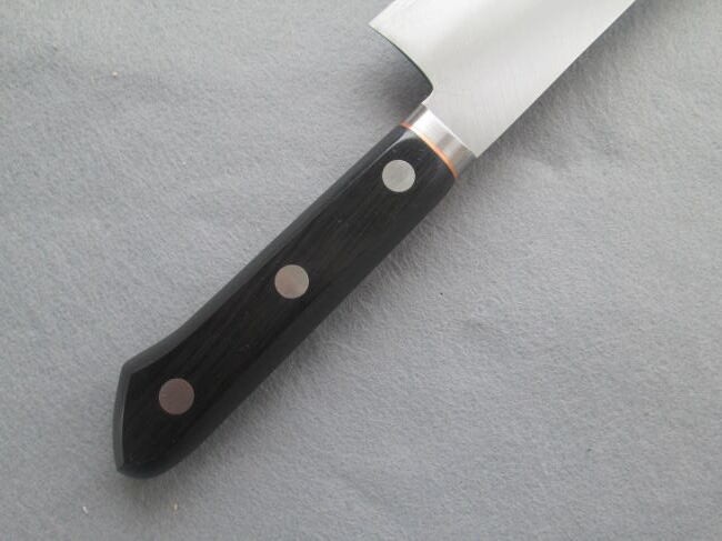 Kanekei Blue S Steel Santoku Knife 180mm Sharpness, Black Handle, Used