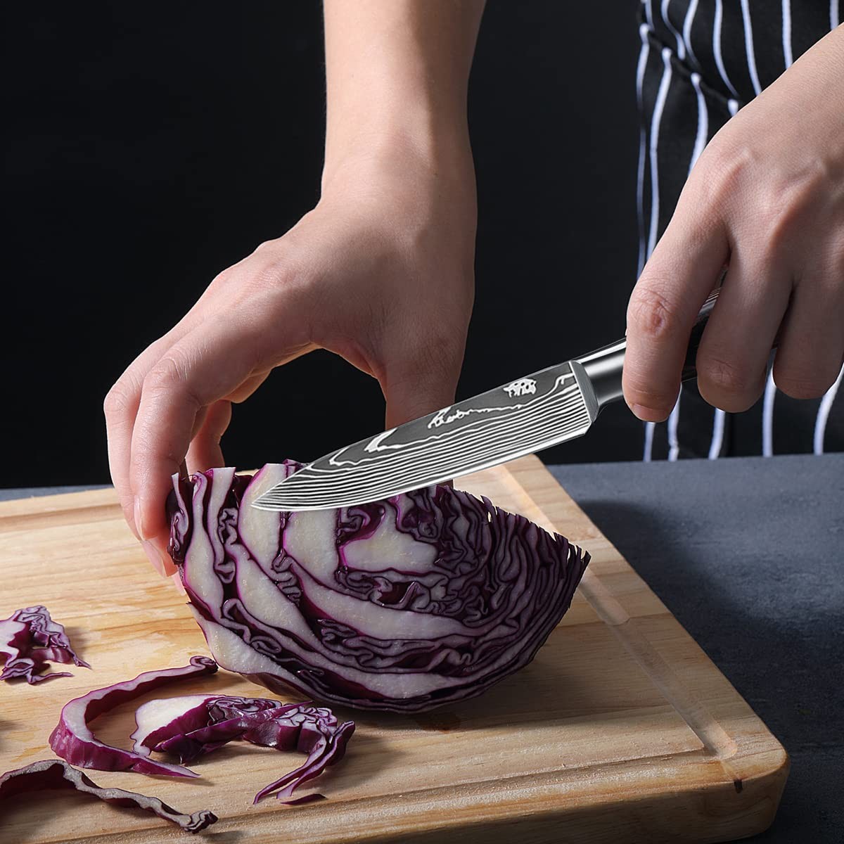 Paring Knife Set 3.5 Inch Fruit 5 Inch Utility Sharp High Carbon Stainless