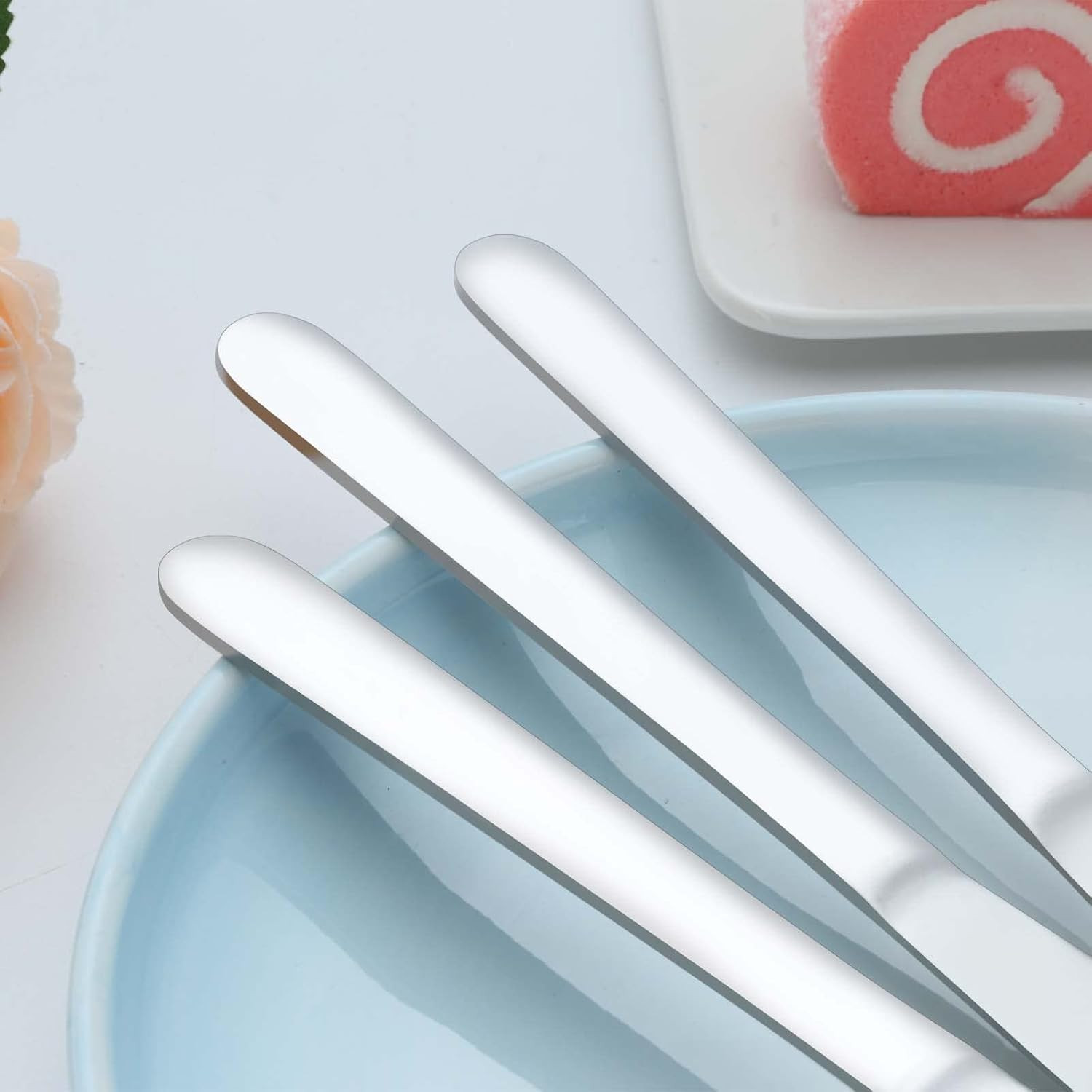 24-Piece Knife Set, 9-Inch Dinner & Butter Knives, Stainless Steel Table Knif…