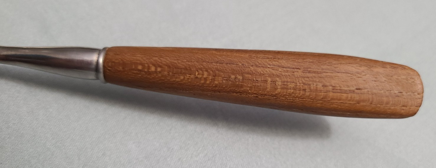 Vtg Spor Norway stainless steel teak wood handle cheese knife mid century modern