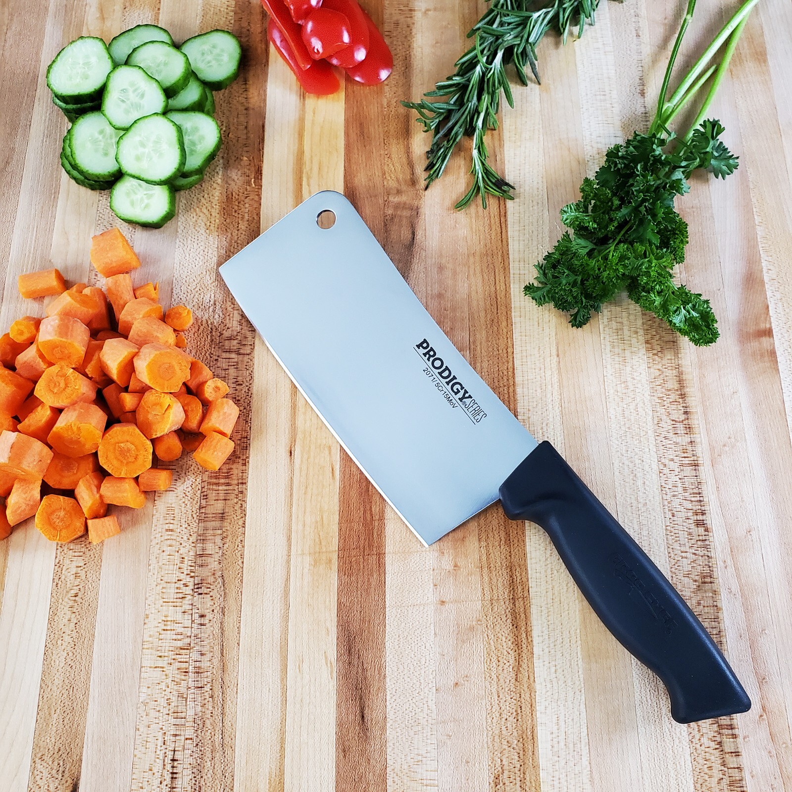 Ergo Chef Prodigy Series 7-Inch Meat Cleaver Knife High Carbon Stainless Steel