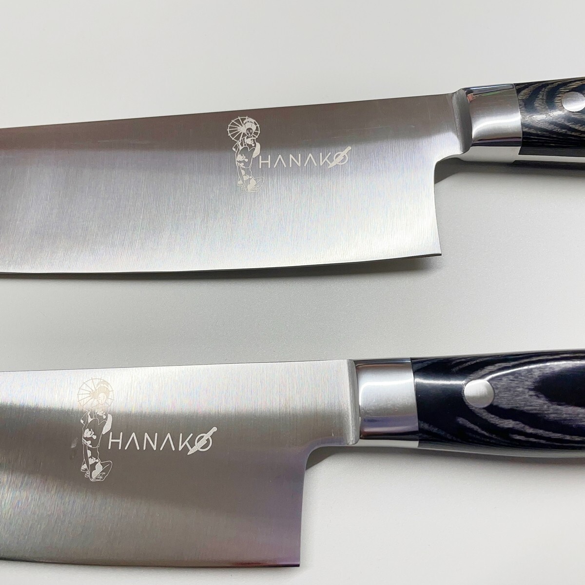 Chef Knife Set 11 & 12 inch German Steel Pakkawood Handle Kitchen Cutlery