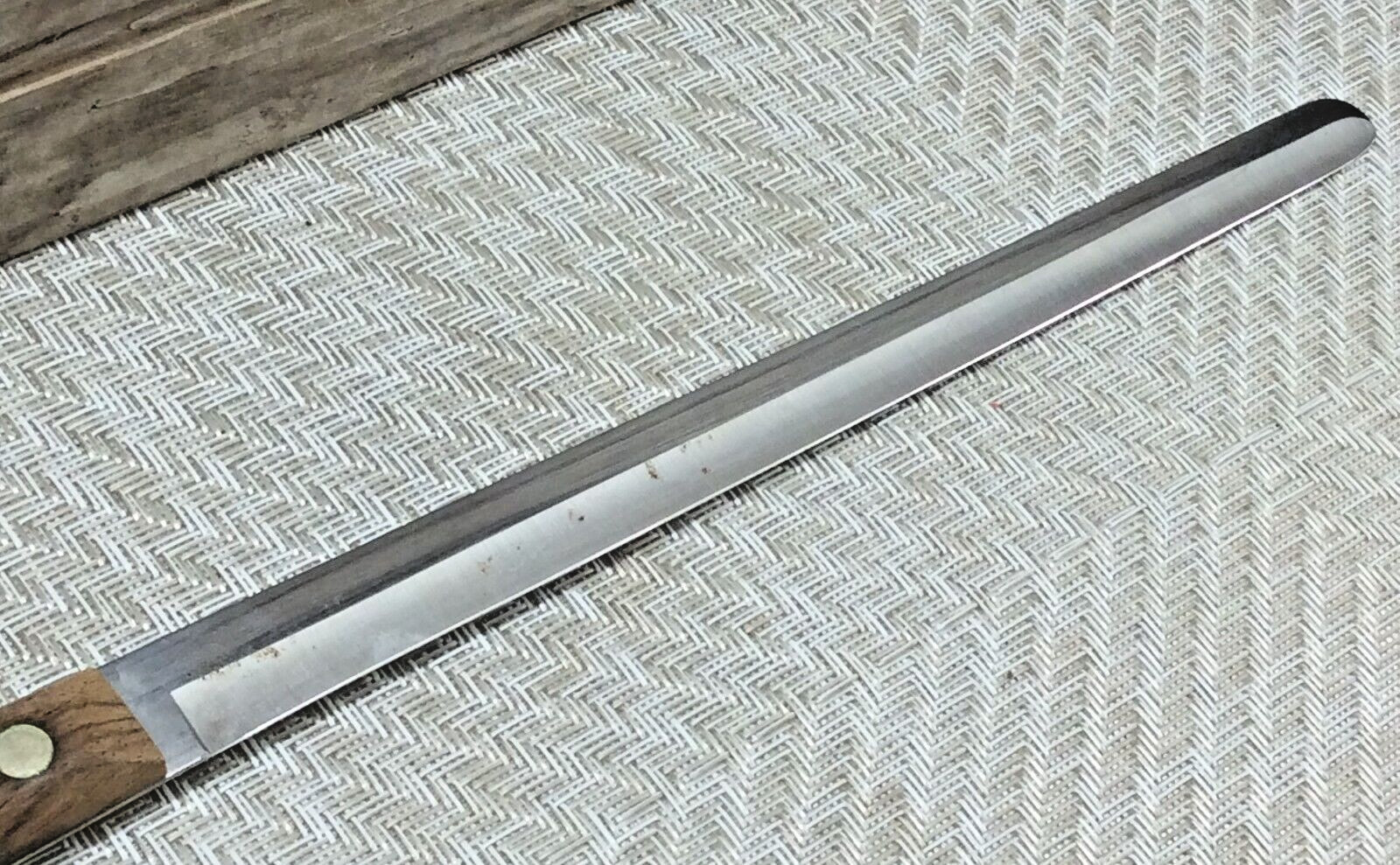 Prestige Vanadium S/S 9.25″ Blade Bread Knife Wood Handle Vintage England