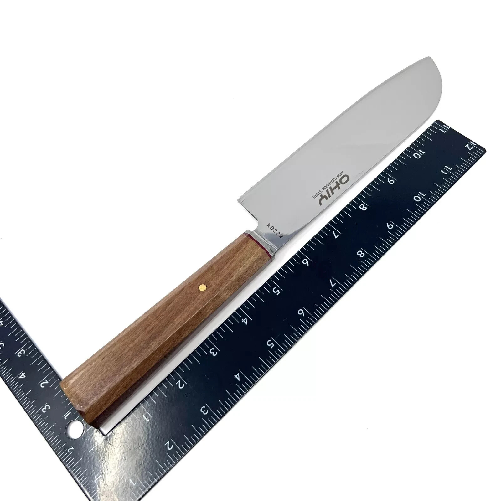 OHIY Kitchen Knives Santoku Knife w Ultra Thin Lightweight 7in Razor Sharp Blade