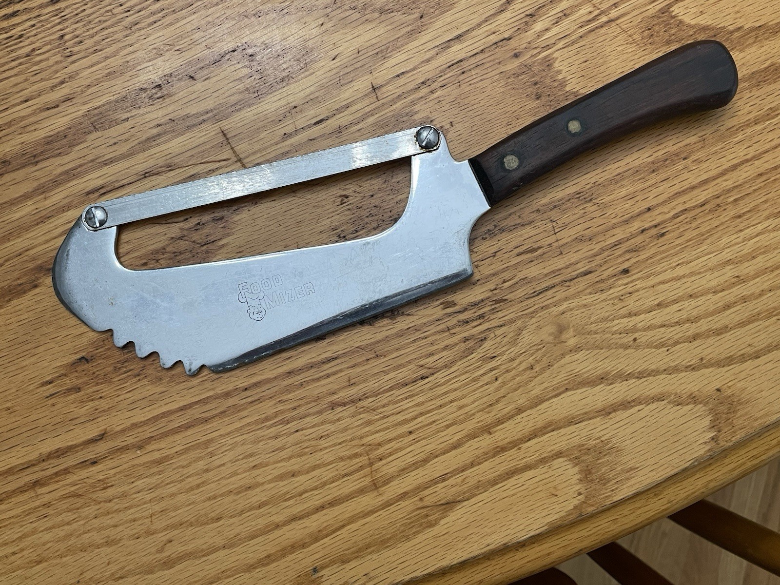 Vintage Food Mizer Butcher Knife Saw Multi Tool Meat Cleaver 70s Stainless Steel