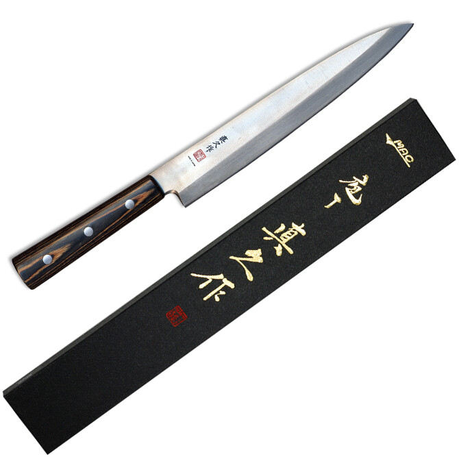MAC FKW-7 Japanese Kitchen Knife 8″ Yanagiba Fish Slicer Molybdenum JAPAN MADE