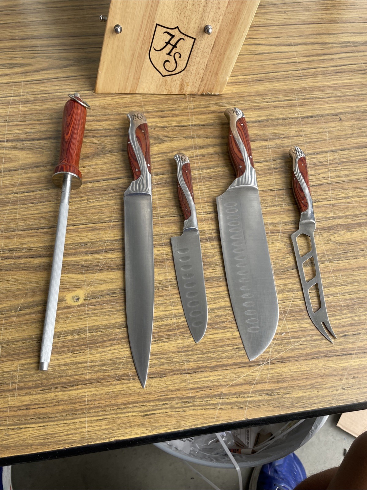 Hammer Stahl HS-6300R Knife Block Set – 21 Pieces (please read)