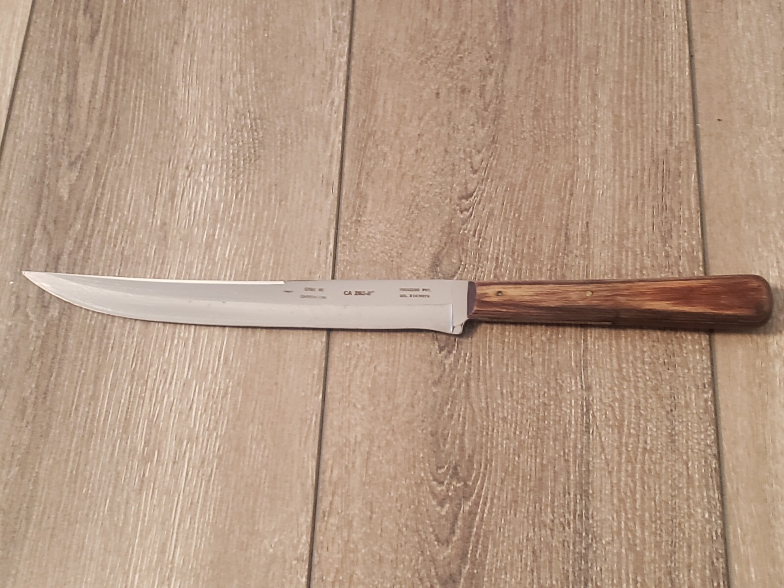 Vintage CASE XX Chromium CA 283-8″ Chef Carving Knife Wood Handle Ships Free!