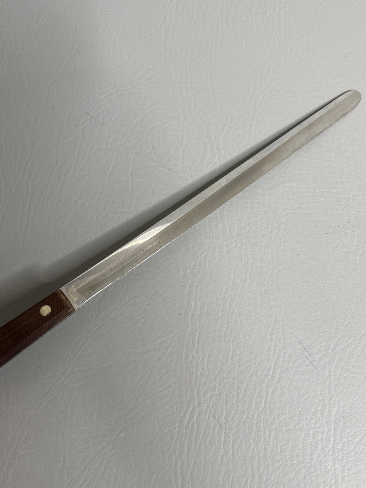 Vintage Cutco 34 Flat Blade 9.5″ Slicing Knife w/ Wood Handle Pat 2147079