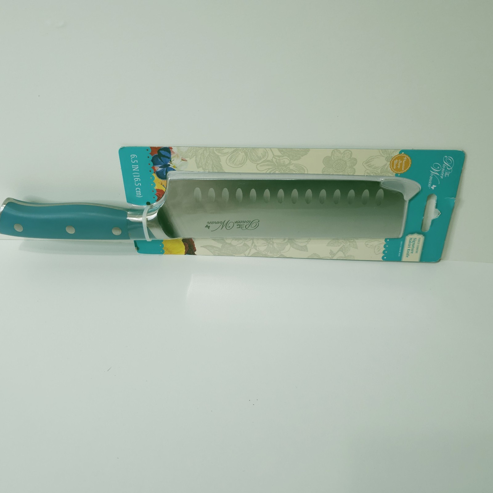 New! The Pioneer Woman 6.5″ Stainless Steel Signature Nakiri Knife, Teal